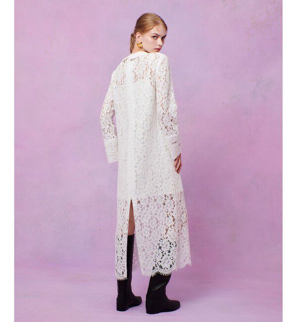 LOULOU WILLOUGHBY「【LOULOU WILLOUGHBY】パールネックレースワンピース」|ワンピース|