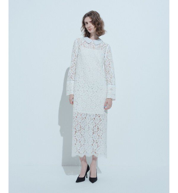 LOULOU WILLOUGHBY「【LOULOU WILLOUGHBY】パールネックレースワンピース」|ワンピース|