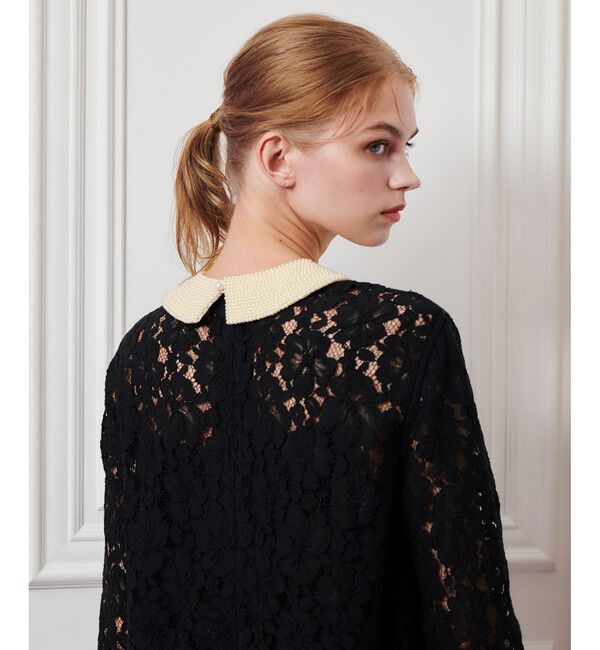 LOULOU WILLOUGHBY「【LOULOU WILLOUGHBY】パールネックレースワンピース」|ワンピース|