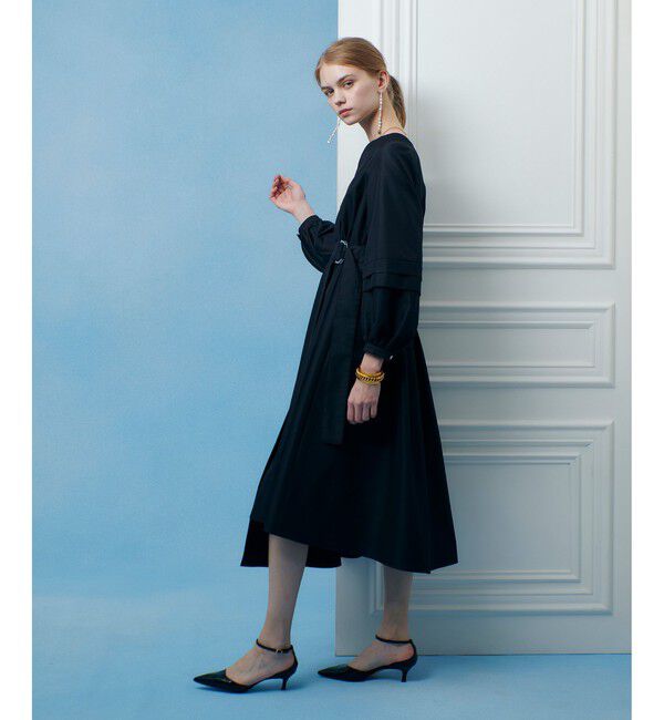 LOULOU WILLOUGHBY「【LOULOU WILLOUGHBY】バックルベルトカシュクールワンピース」|ワンピース|