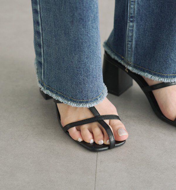  「《リバイバル》【低身長/高身長対応】タテストレッチ足長デニムパンツ」|その他|