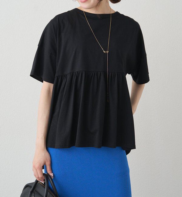  「《リバイバル》【WEB限定/Du noir】バックリボンペプラムTシャツ」|シャツ・ブラウス|