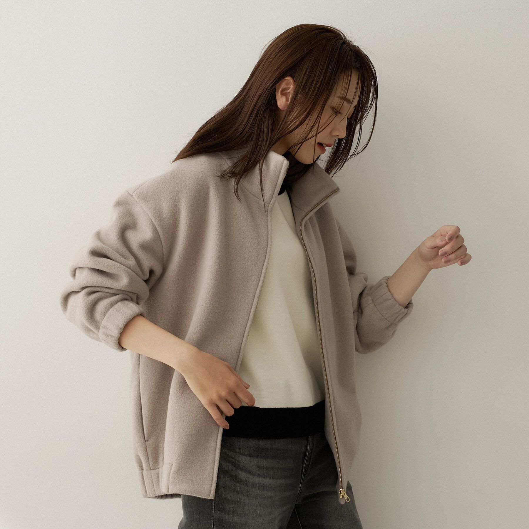 UNTITLED「【軽アウター/きれいめスポーティ】スタンドカラージップコート」|その他|