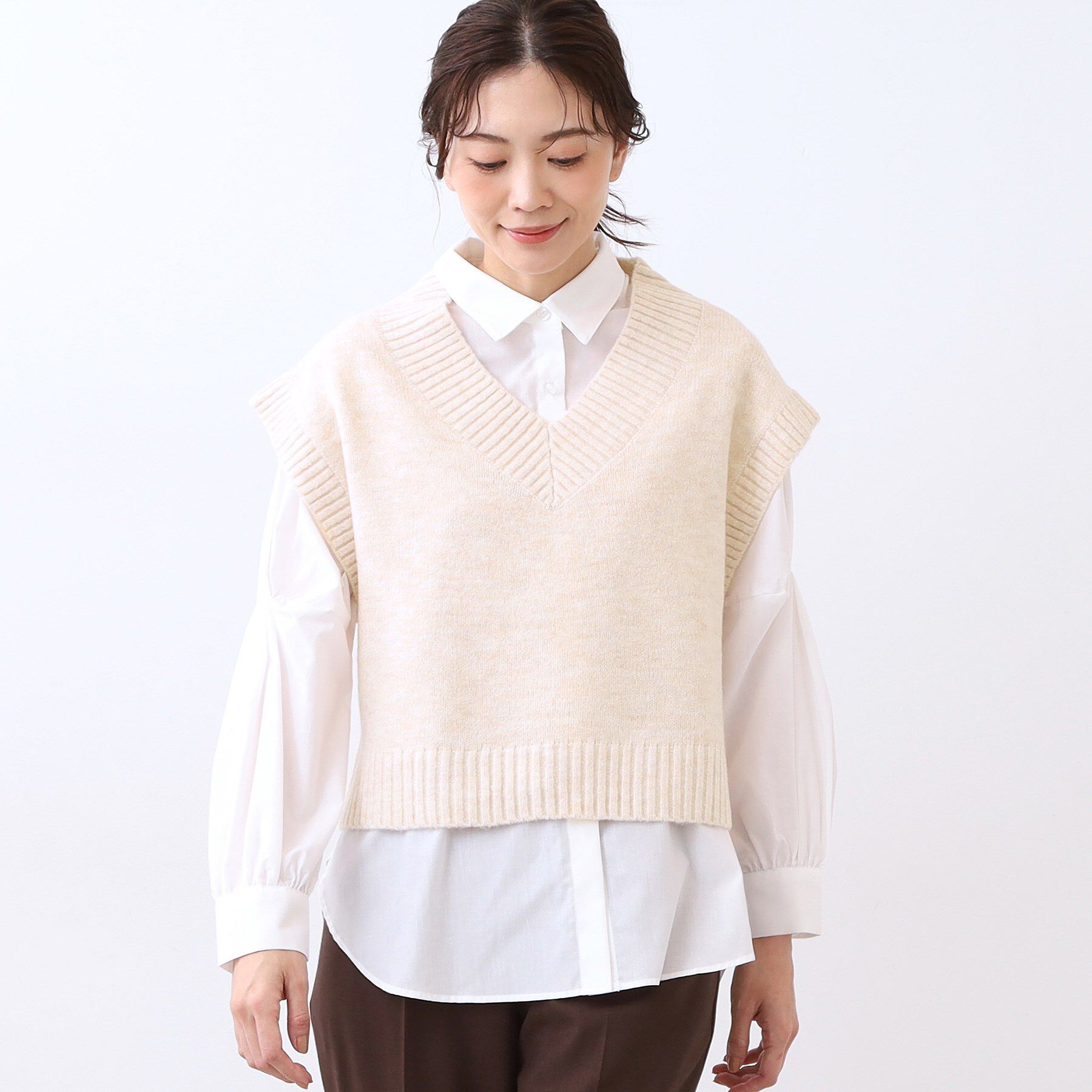 Reflect「【単品使い◎】ニットベスト＋シャツセット」|その他|