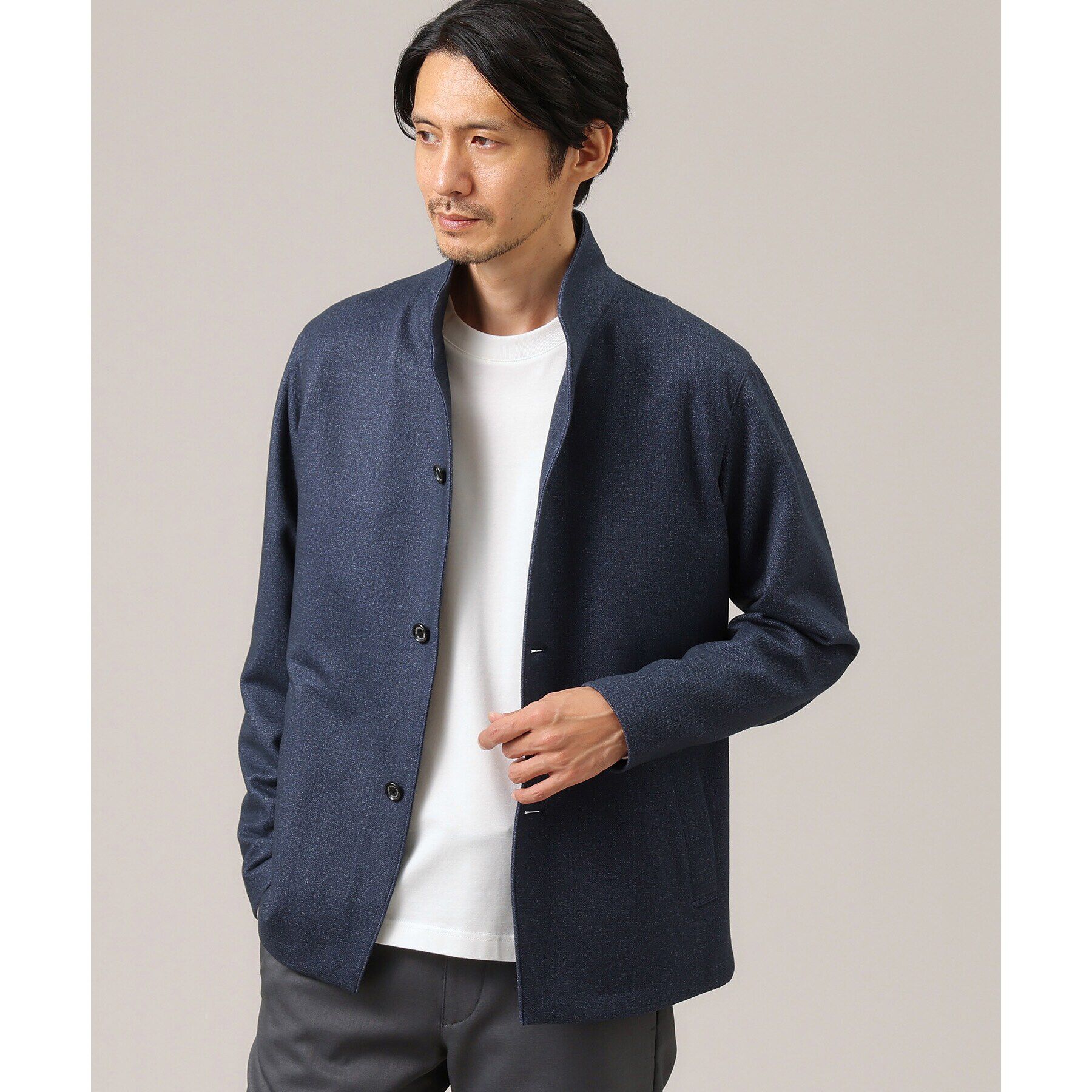 TAKEO KIKUCHI「【DOWN FABRIC】ダウンファブリック スタンドカラーブルゾン」|ブルゾン・スタジャン|