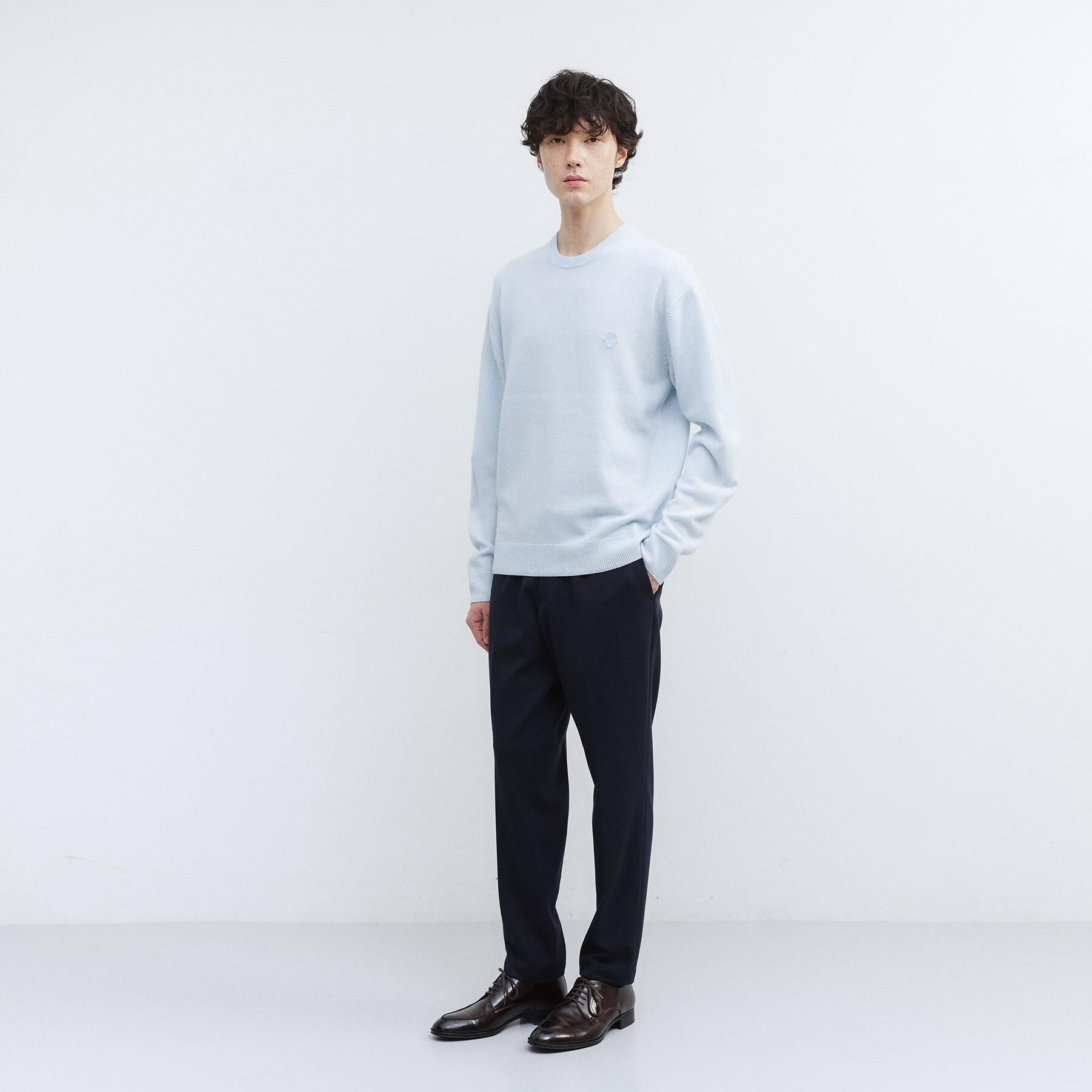 TAKEO KIKUCHI「【Air Palette Knit】ワンポイント カラーニット プルオーバー」|ニット・セーター|