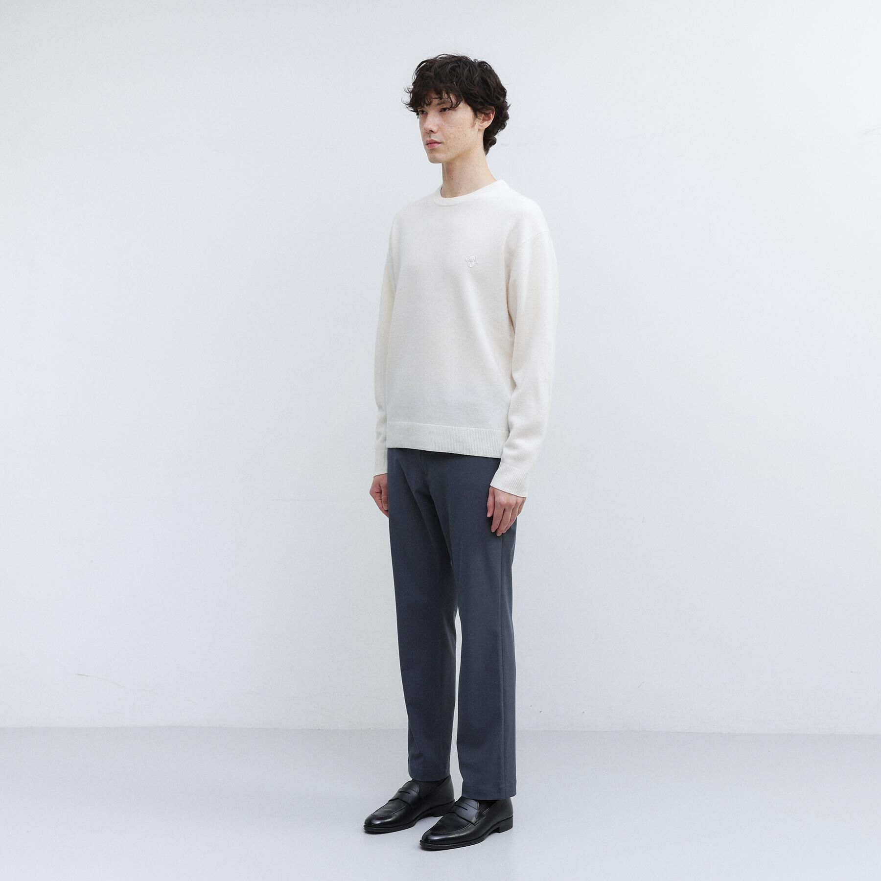 TAKEO KIKUCHI「【Air Palette Knit】ワンポイント カラーニット プルオーバー」|ニット・セーター|