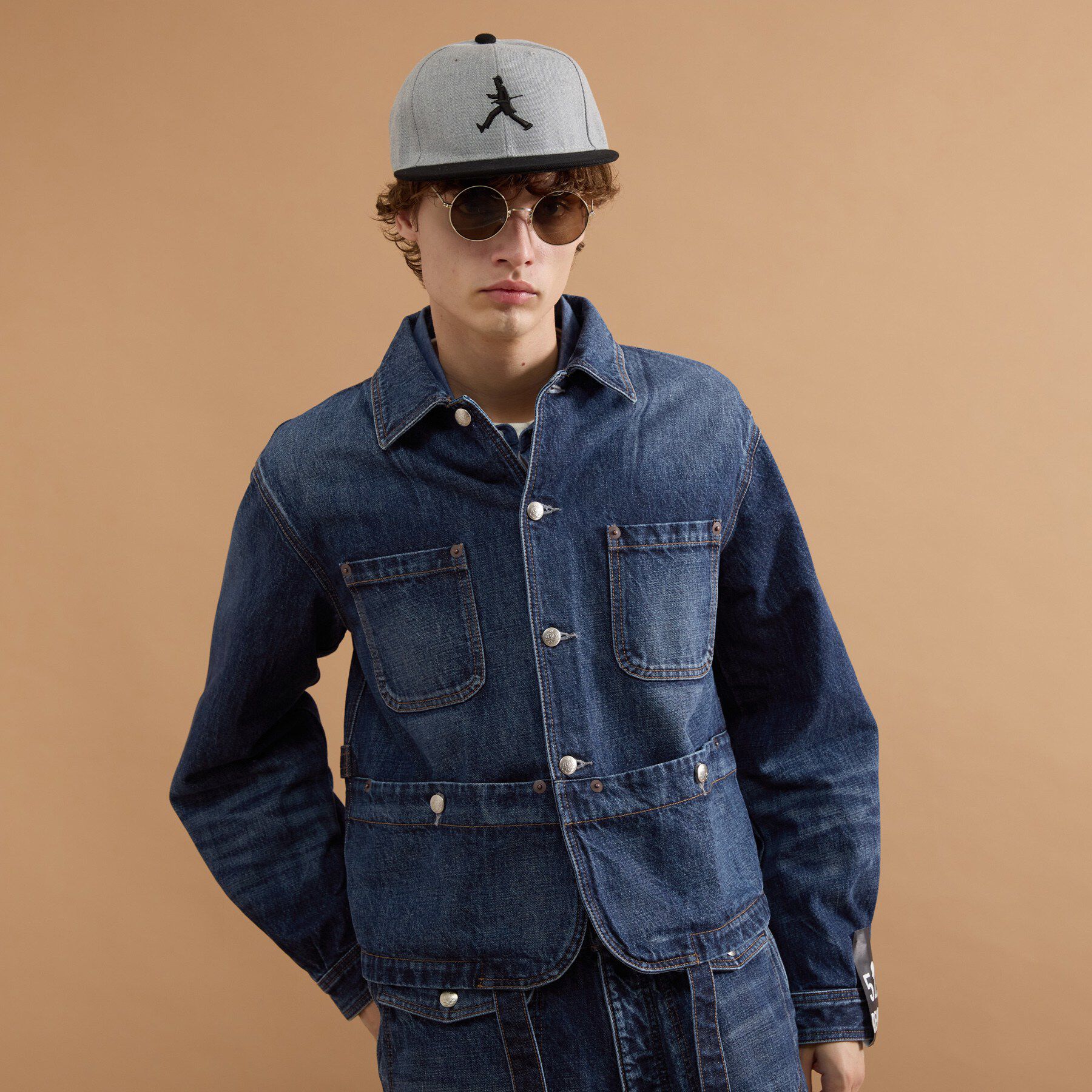40CARATS&525「【525DENIM】14ozデニム カバーオール」|デニムジャケット|ブルー(093)