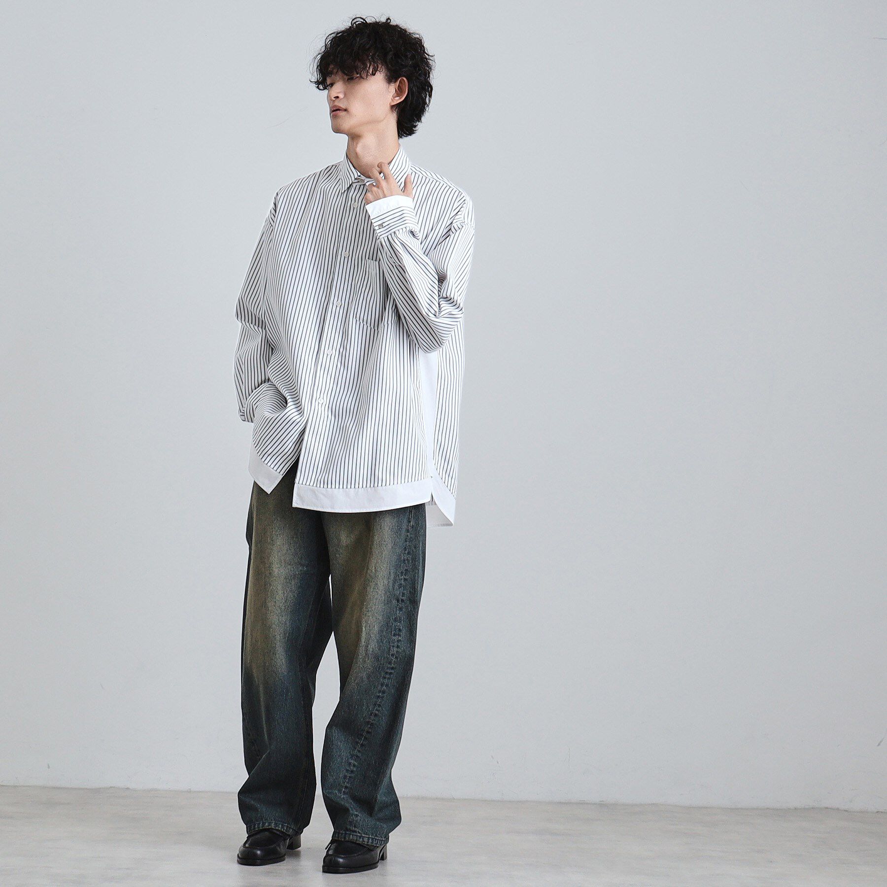 tk.TAKEO KIKUCHI「レイヤードストライプシャツ」|シャツ・ブラウス|
