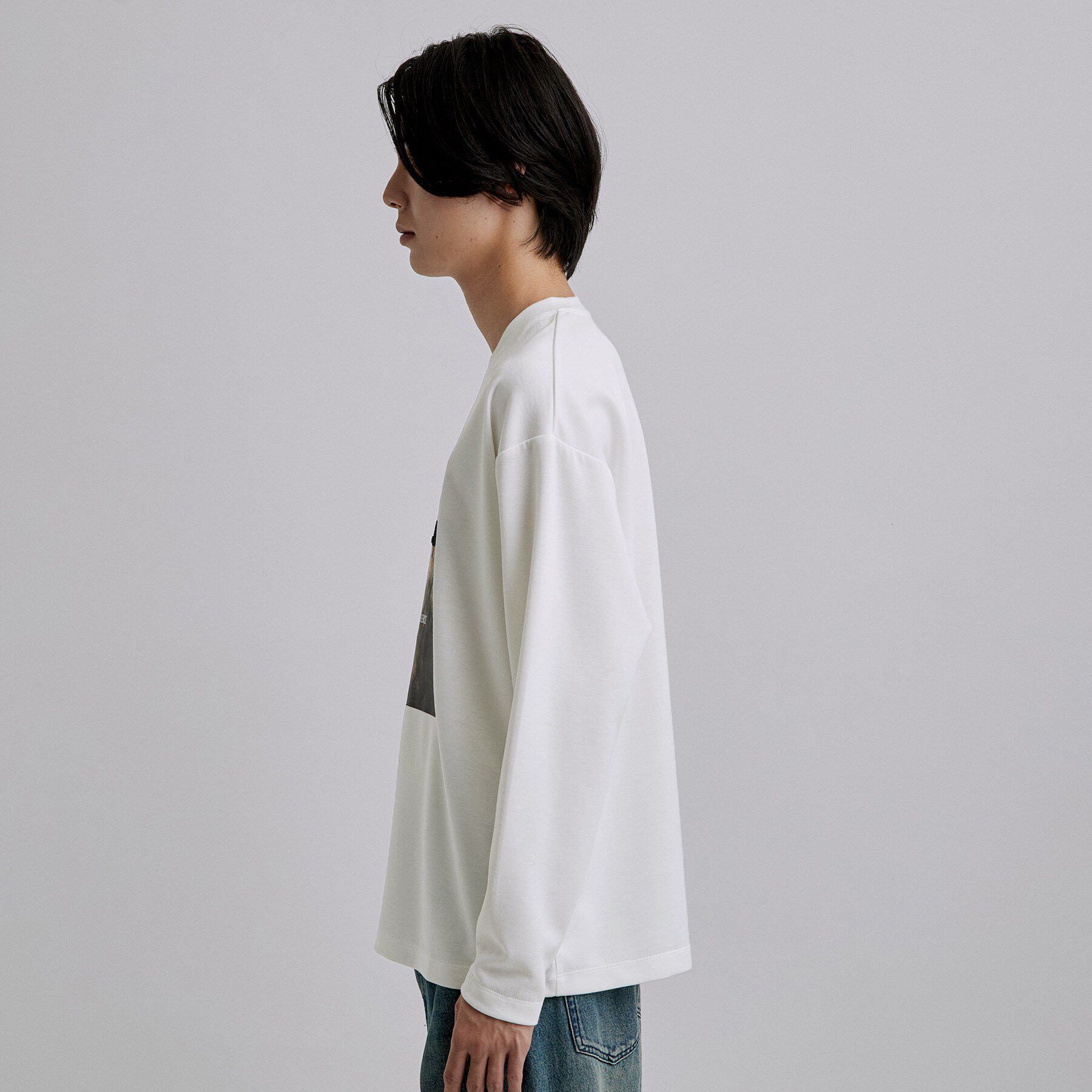 tk.TAKEO KIKUCHI「アートグラフィック ブラシ刺繍長袖Tシャツ」|Tシャツ・カットソー|