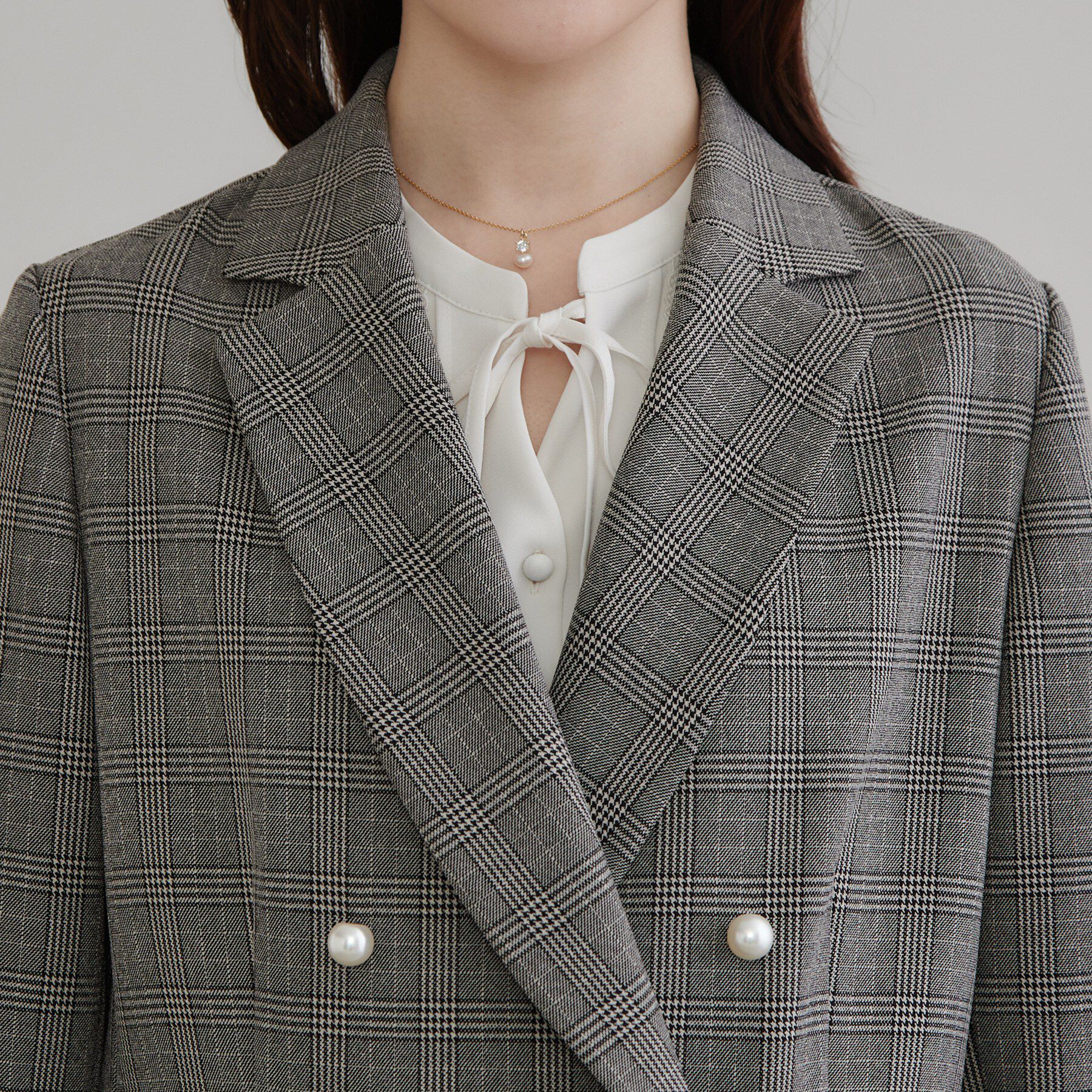 Couture broach「【マシンウォッシャブル・イージーケア】パール風釦テーラードジャケット【毛玉になりにくい・セットアップ」|テーラードジャケット|