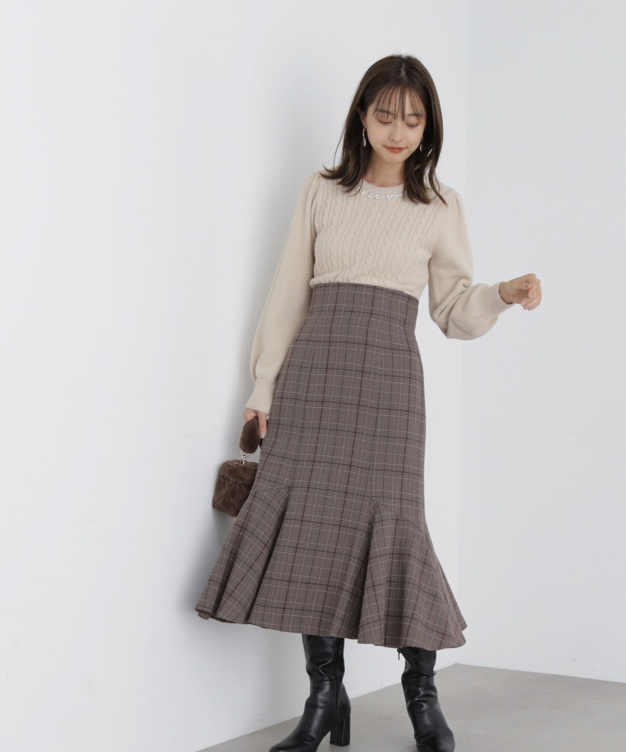 PROPORTION BODY DRESSING「サイド切り替えマーメイドスカート」|スカート|