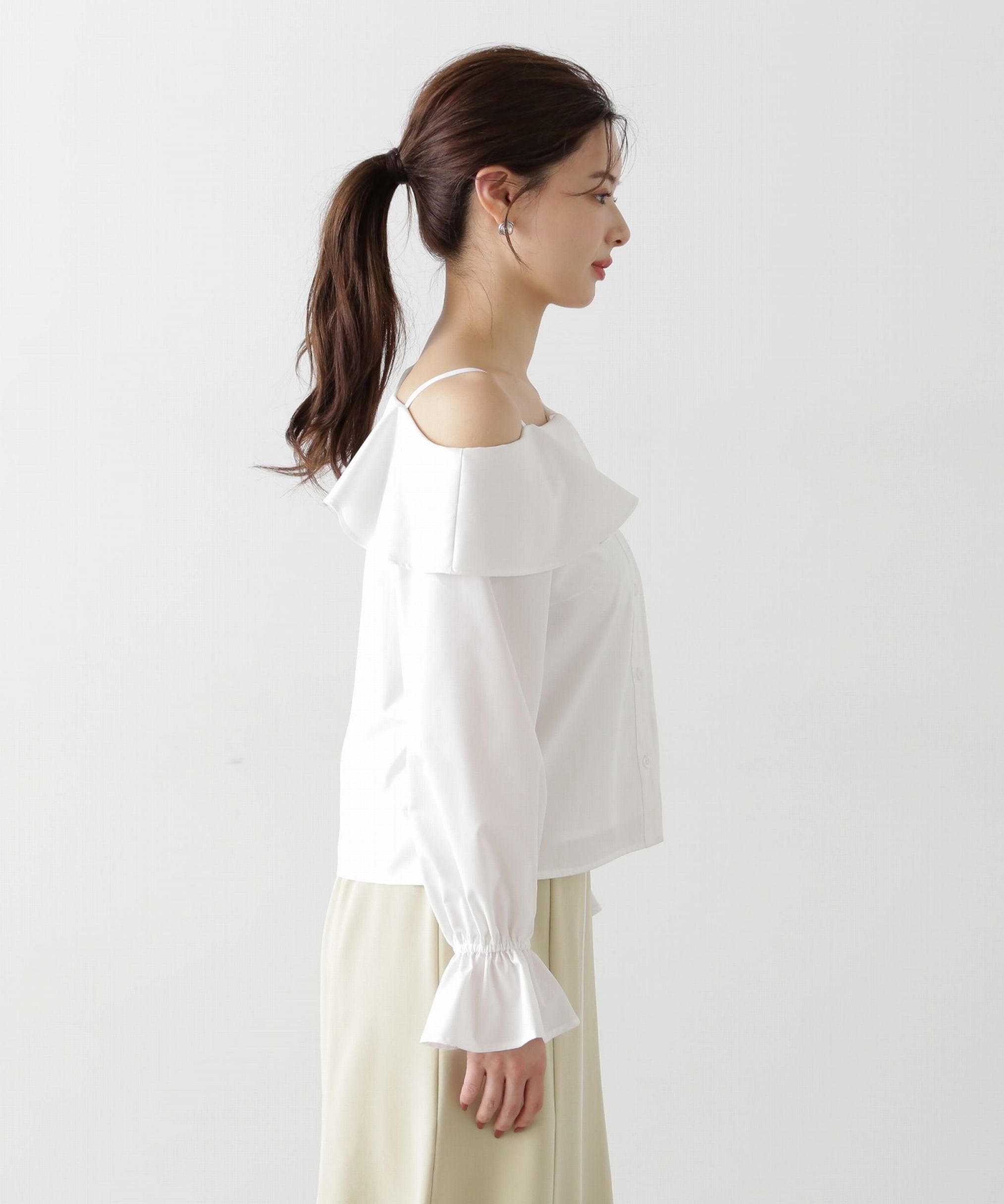 PROPORTION BODY DRESSING「アシメフレアブラウス」|シャツ・ブラウス|