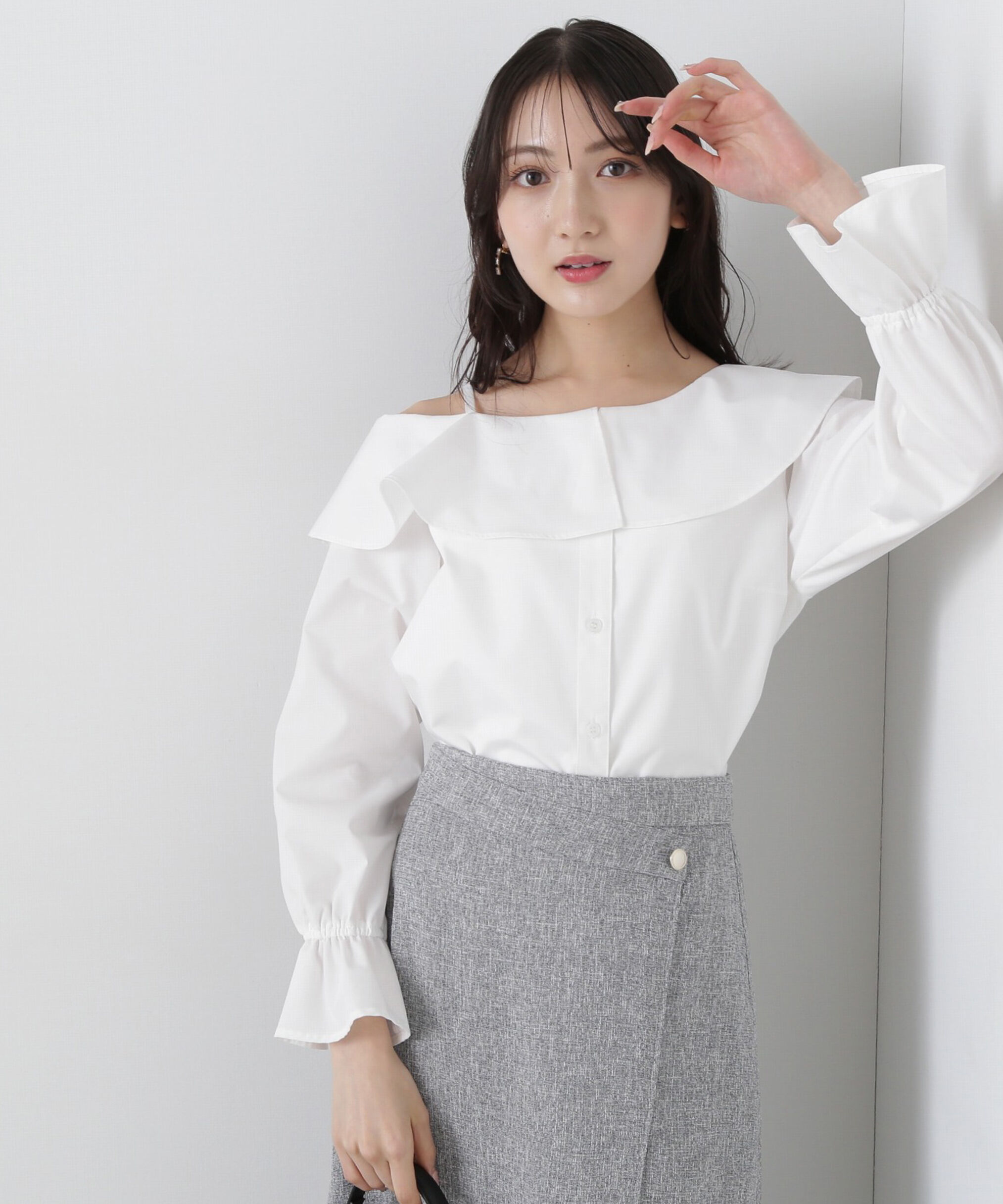 PROPORTION BODY DRESSING「アシメフレアブラウス」|シャツ・ブラウス|