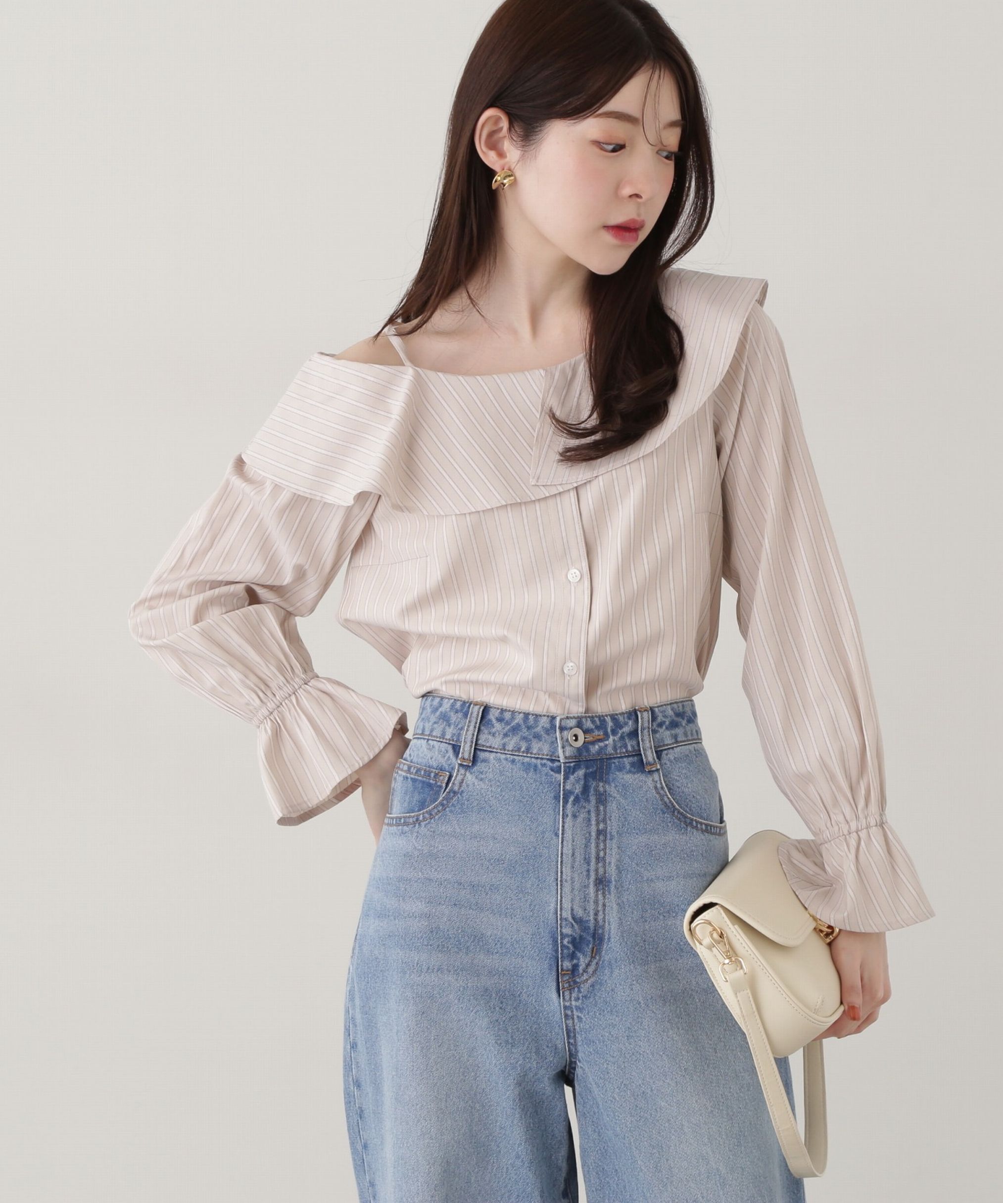 PROPORTION BODY DRESSING「アシメフレアブラウス」|シャツ・ブラウス|