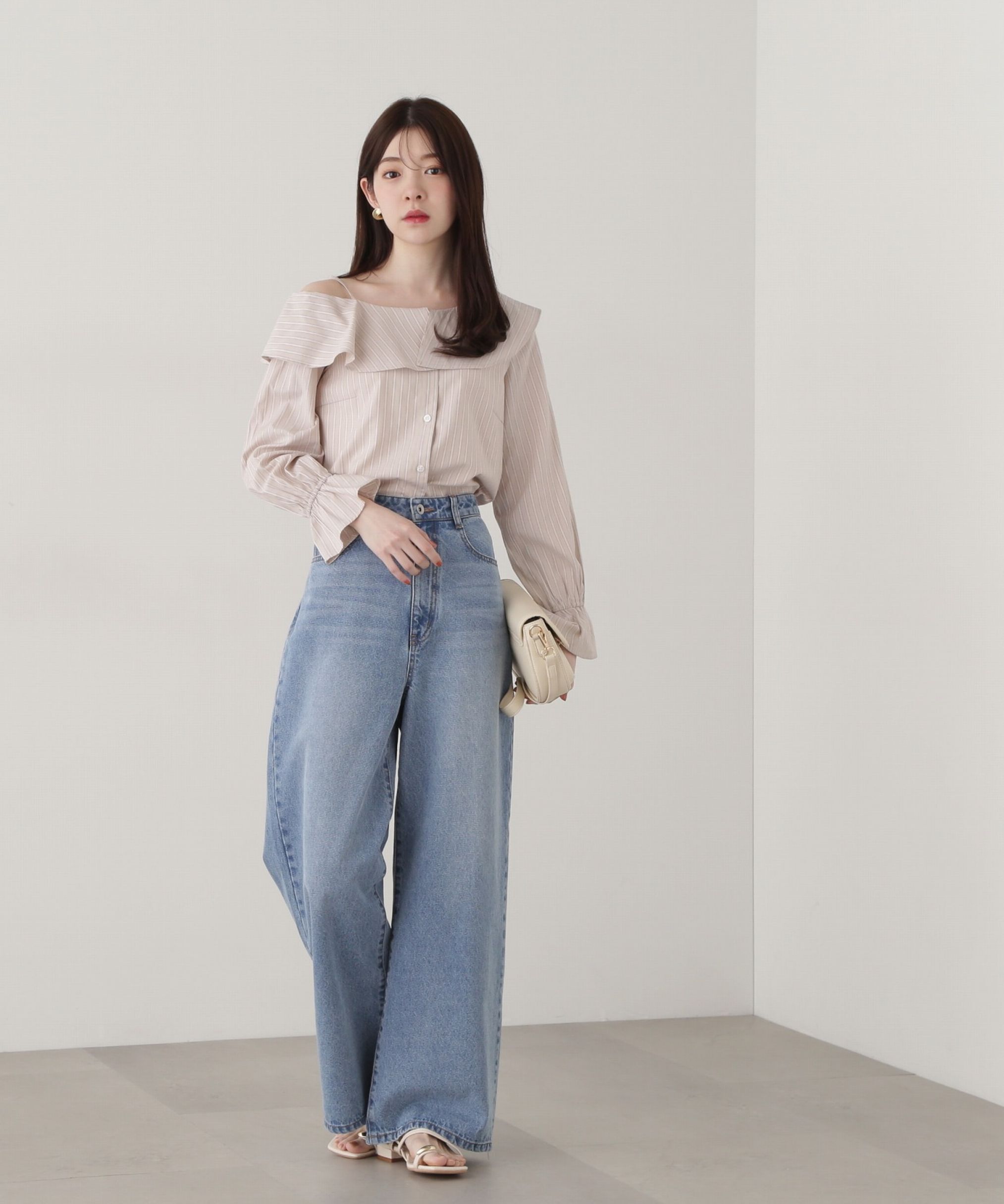 PROPORTION BODY DRESSING「アシメフレアブラウス」|シャツ・ブラウス|