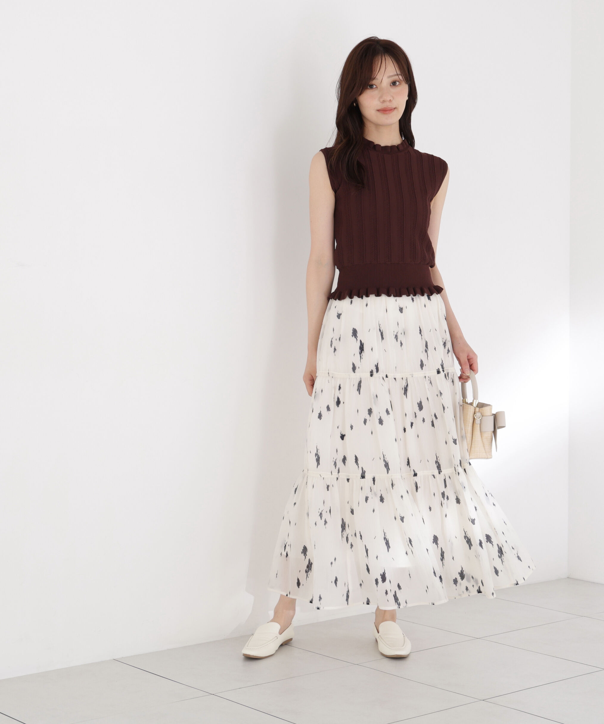 PROPORTION BODY DRESSING「楊柳加工ティアードスカート」|スカート|
