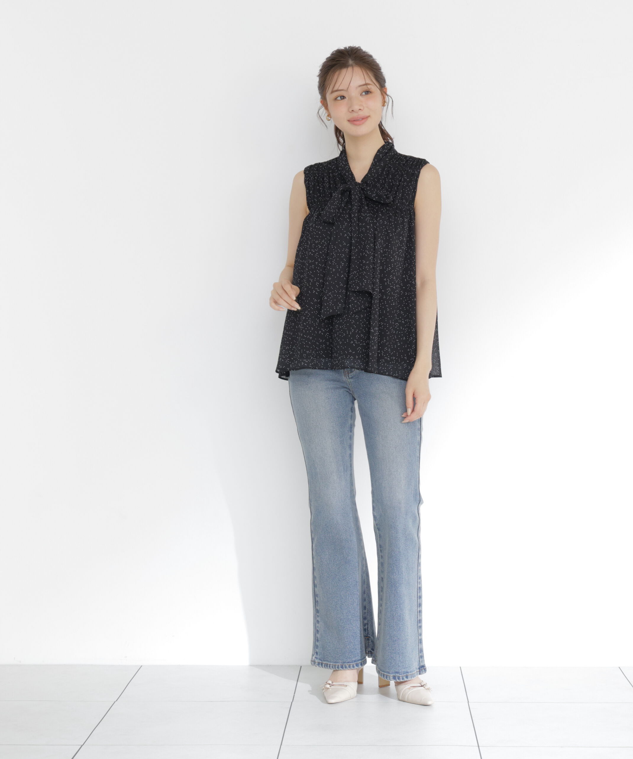  「＜a/mie＞フレアーデニムパンツ 26AW」|その他|
