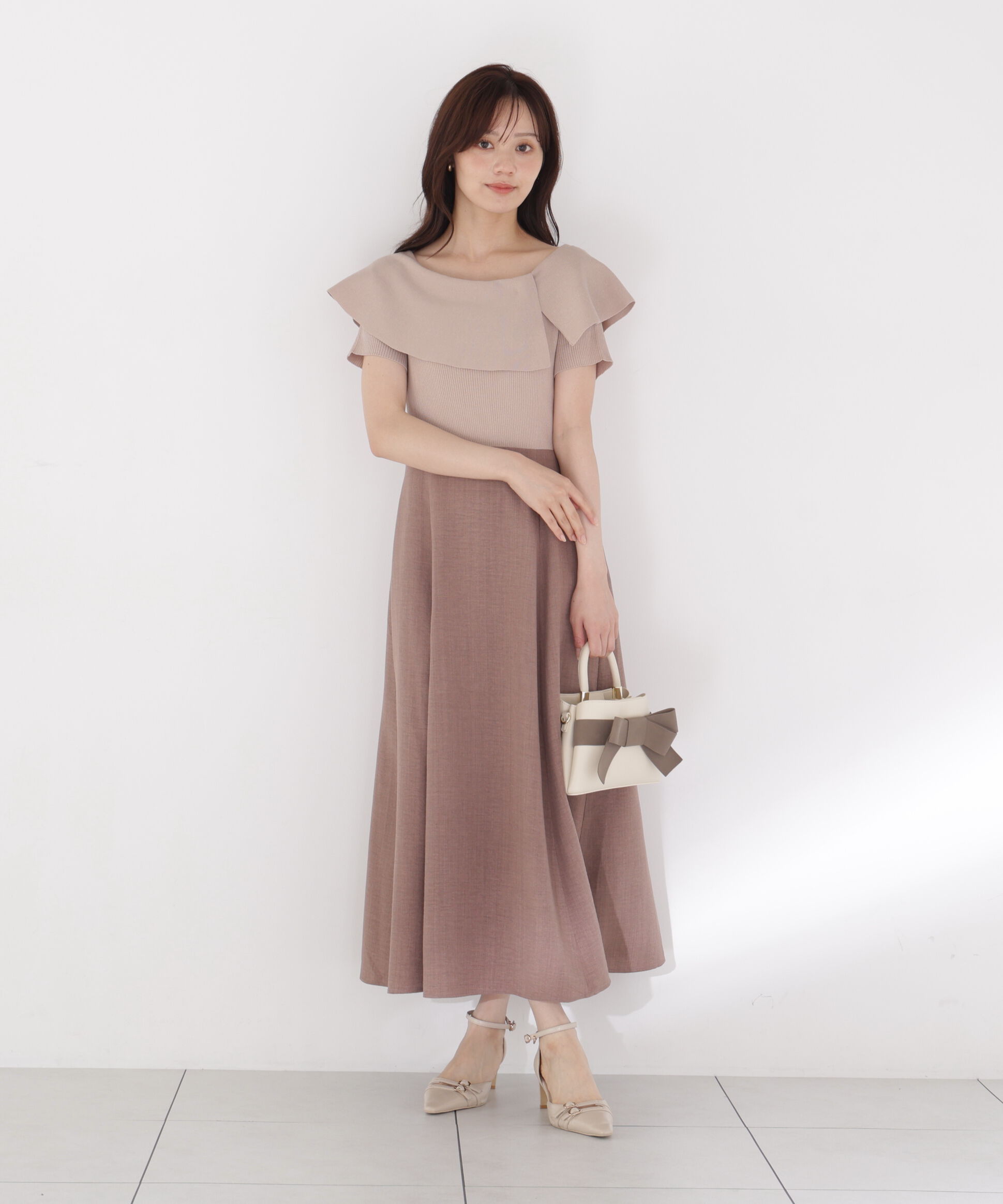 PROPORTION BODY DRESSING「ケープニットドッキングワンピース 26AW」|ワンピース|
