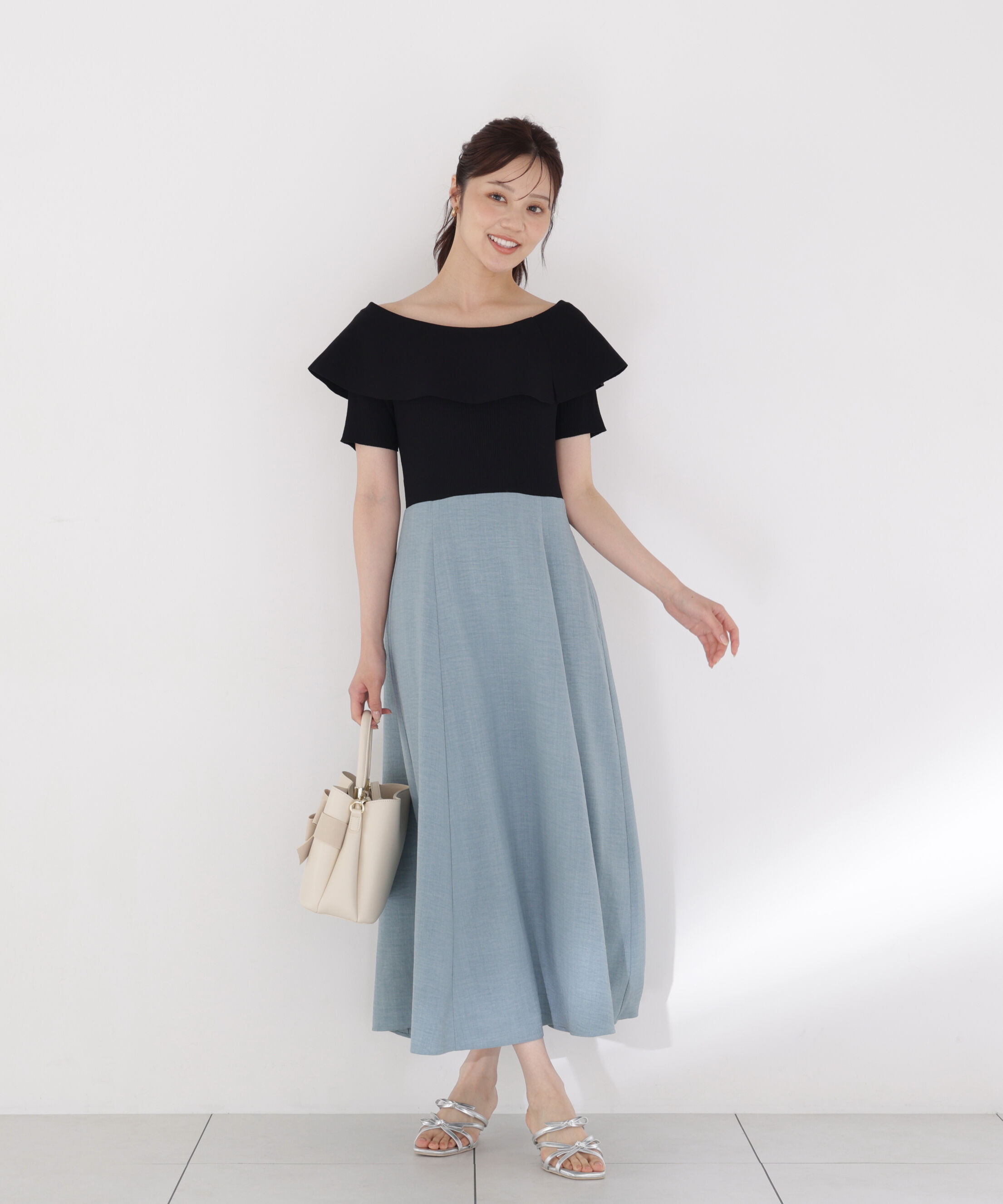 PROPORTION BODY DRESSING「ケープニットドッキングワンピース 26AW」|ワンピース|