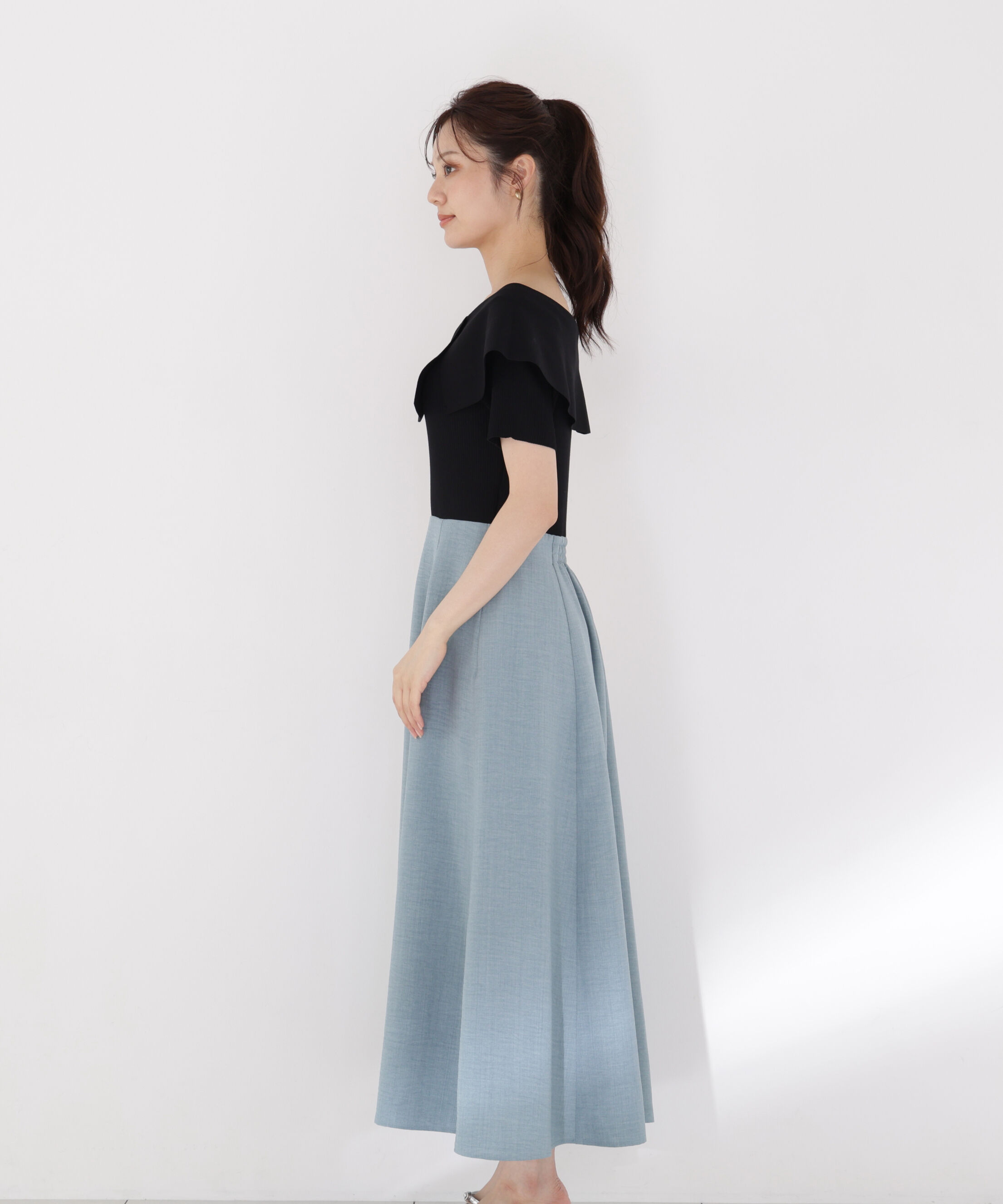 PROPORTION BODY DRESSING「ケープニットドッキングワンピース 26AW」|ワンピース|