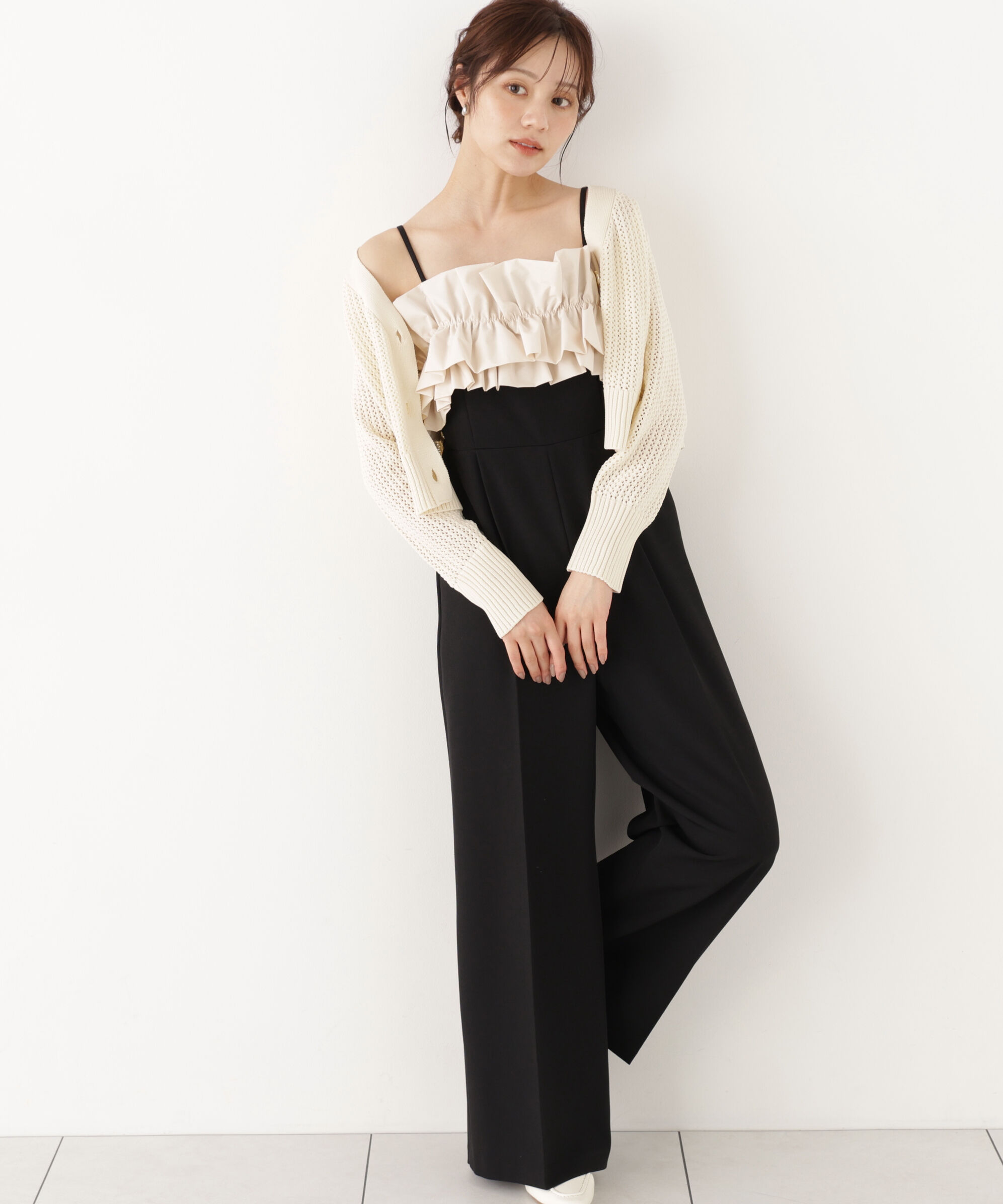 PROPORTION BODY DRESSING「フリルカラーオールインワン 26AW」|ワンピース|