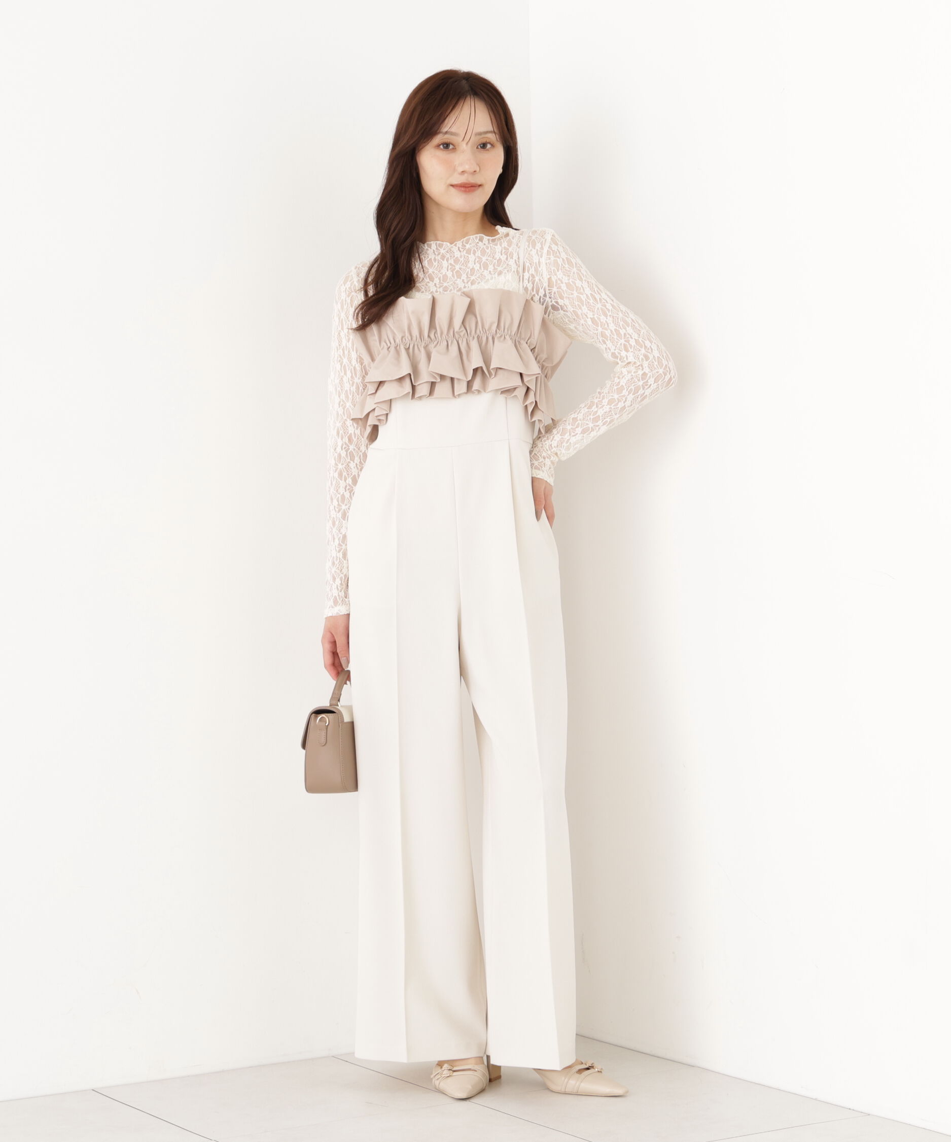 PROPORTION BODY DRESSING「フリルカラーオールインワン 26AW」|ワンピース|