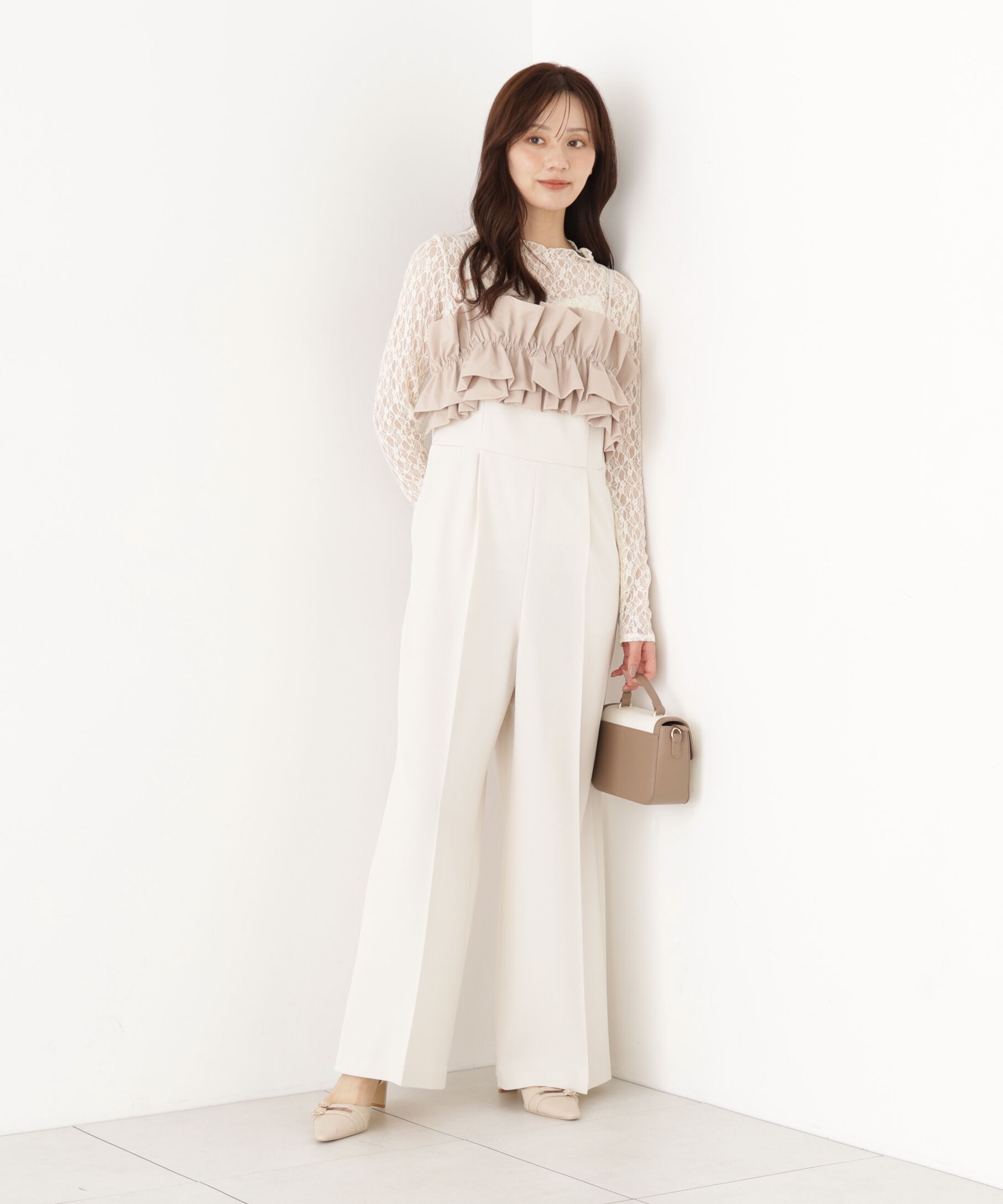 PROPORTION BODY DRESSING「フリルカラーオールインワン 26AW」|ワンピース|
