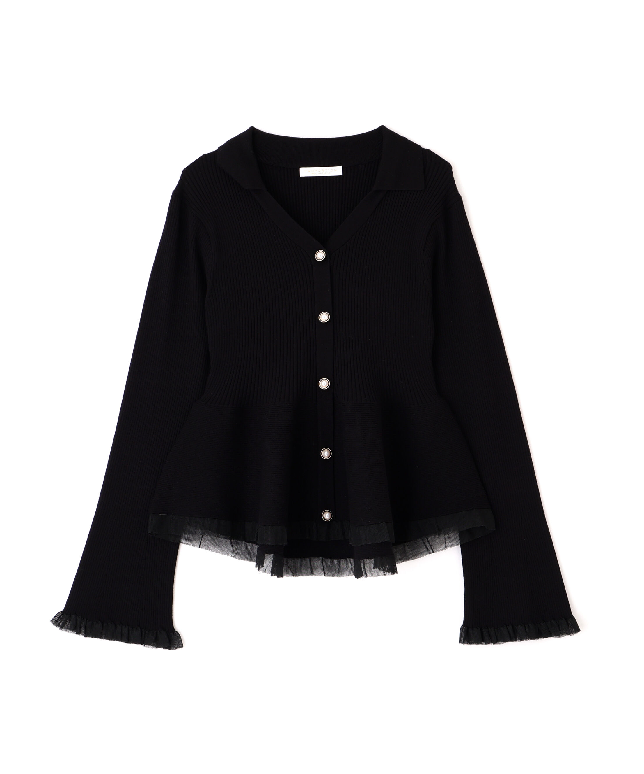 PROPORTION BODY DRESSING「シアー切り替えペプラムニット 26AW」|ニット・セーター|