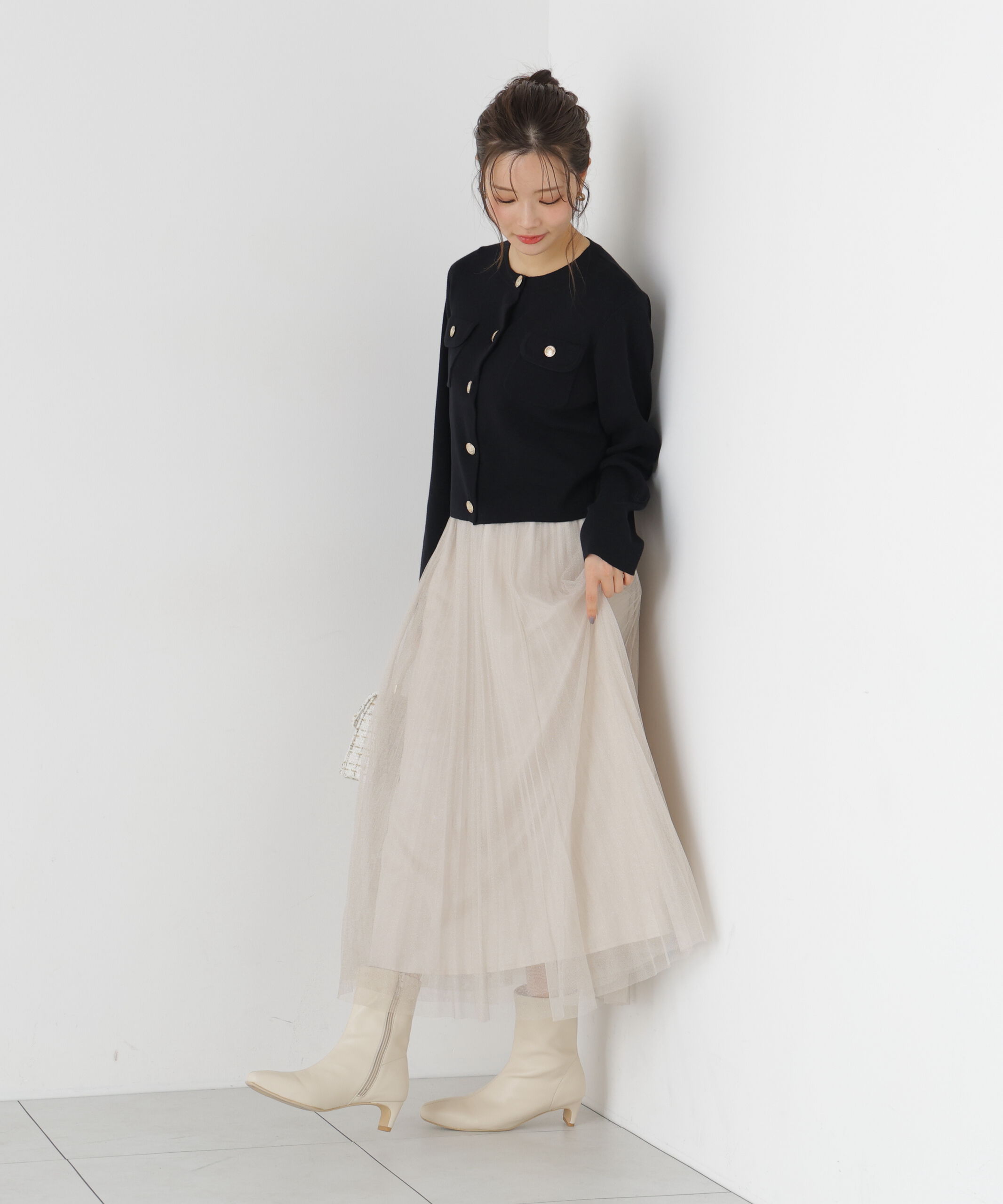 PROPORTION BODY DRESSING「シルク混カーディガン」|カーディガン|