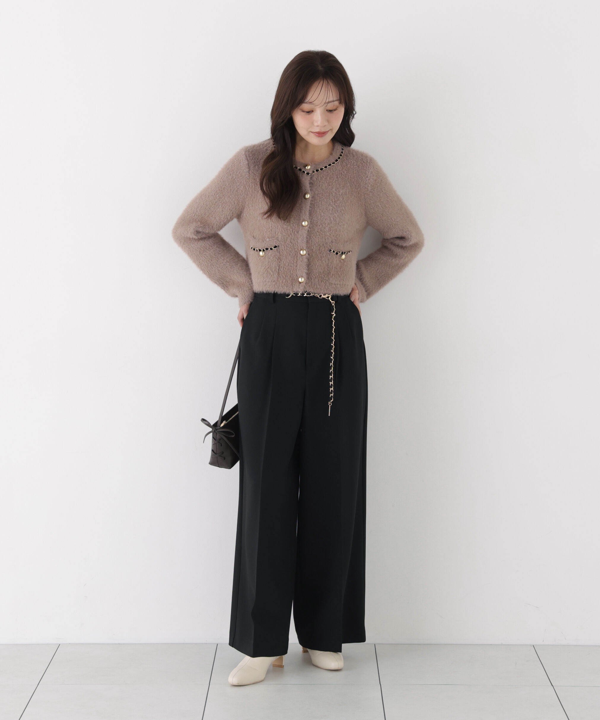 PROPORTION BODY DRESSING「チェーンベルト付きワイドパンツ」|その他|
