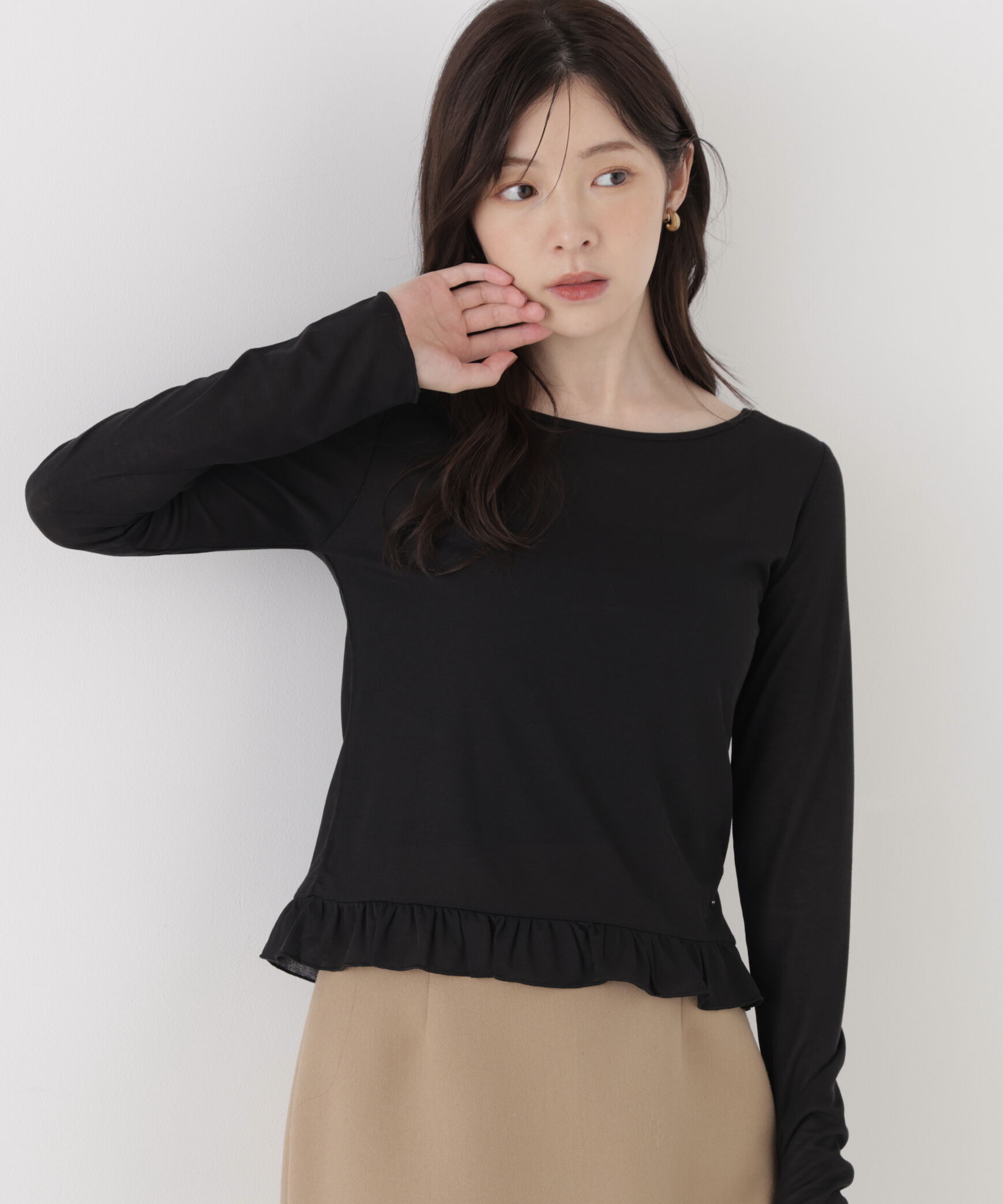 PROPORTION BODY DRESSING「＜a/mie＞前後2wayロングスリーブカットソー」|Tシャツ・カットソー|