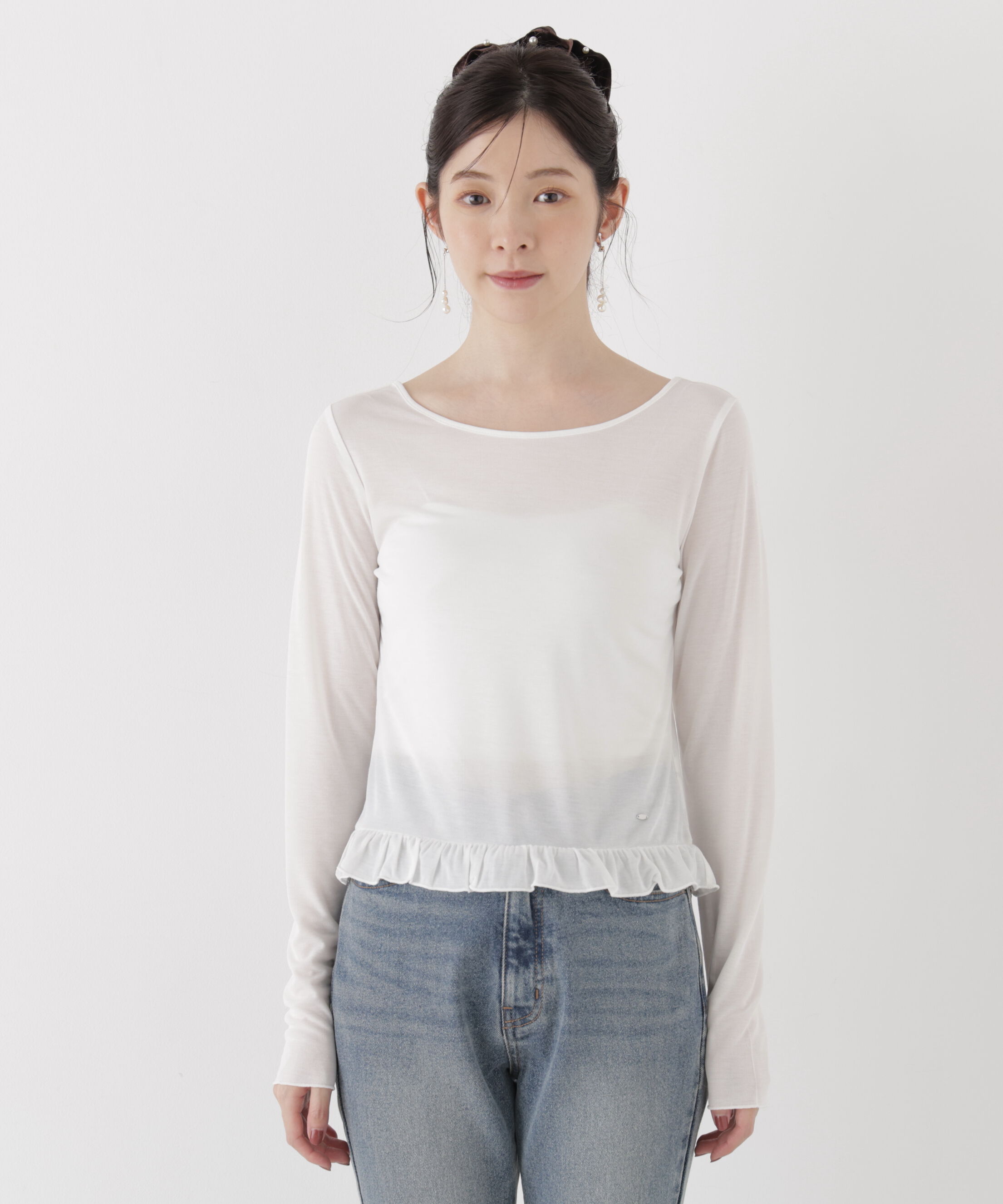 PROPORTION BODY DRESSING「＜a/mie＞前後2wayロングスリーブカットソー」|Tシャツ・カットソー|