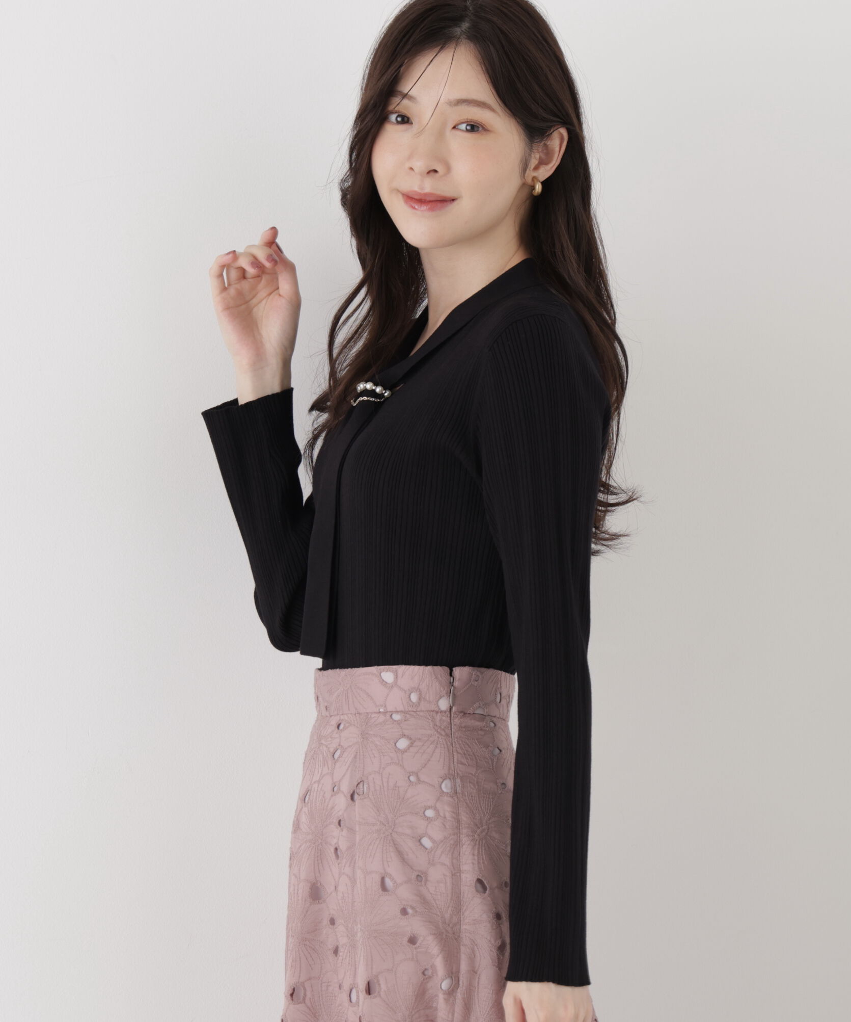 PROPORTION BODY DRESSING「チェーン付きボウタイニット」|ニット・セーター|