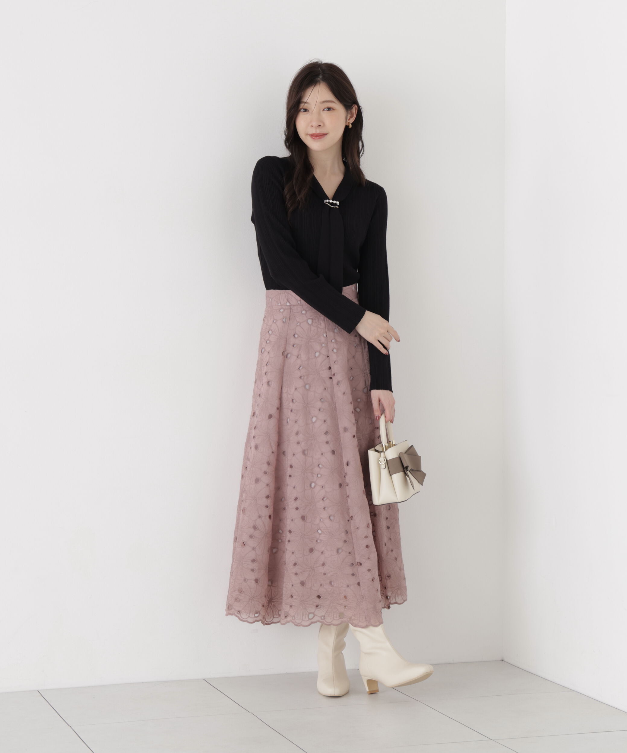 PROPORTION BODY DRESSING「チェーン付きボウタイニット」|ニット・セーター|