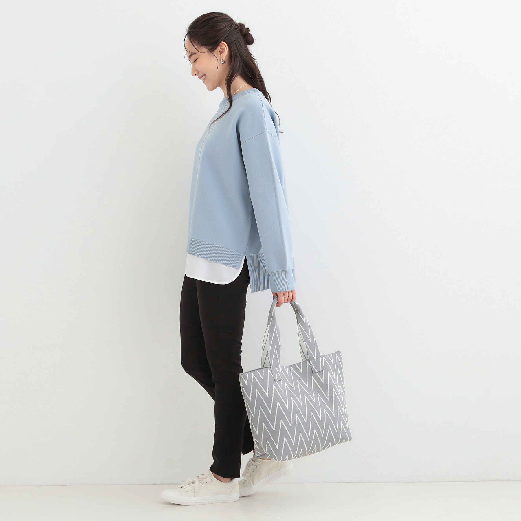 SHOO･LA･RUE「大人のカジュアルスタイルに ニットトートバッグ」|トートバッグ|
