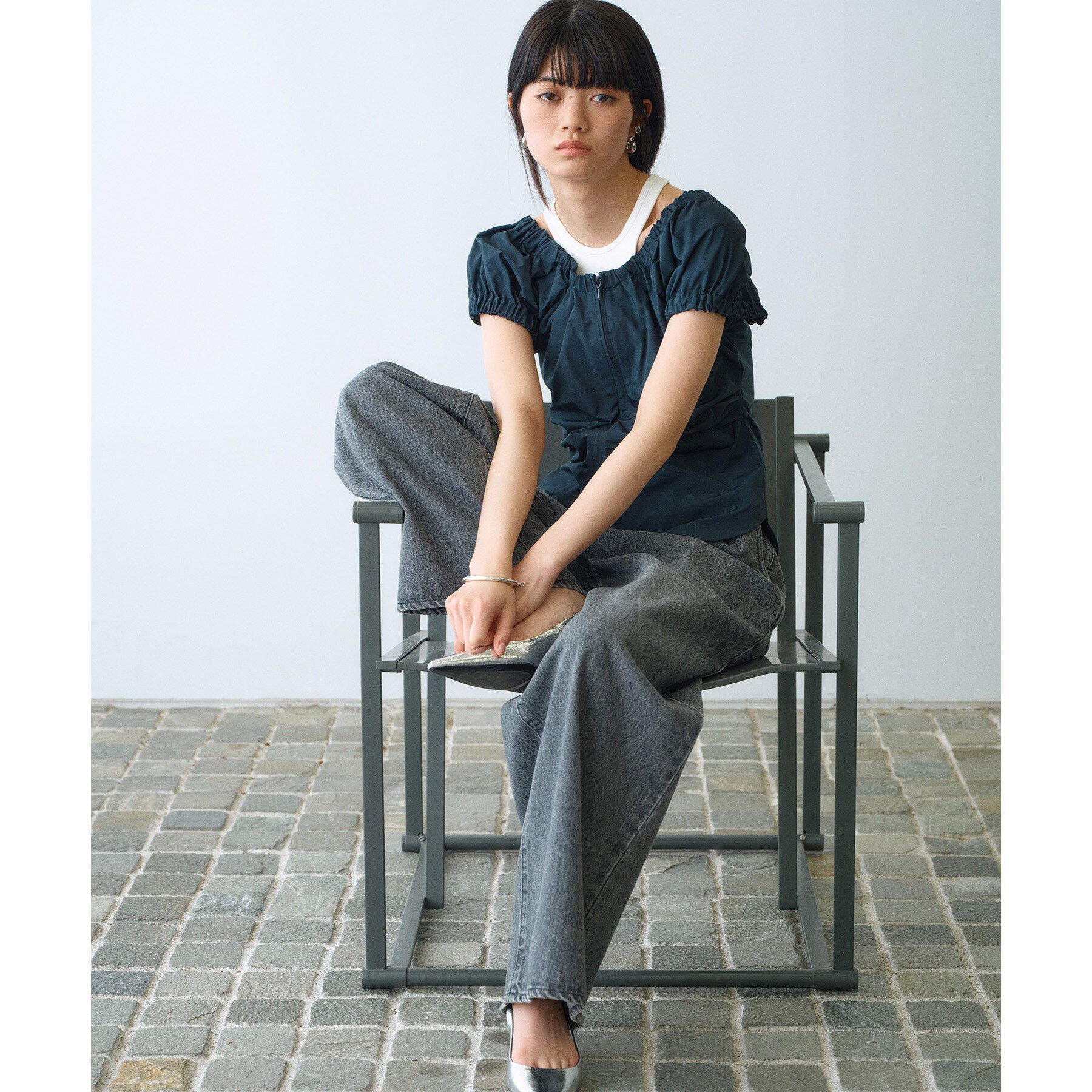 CODE A「sporty gathered blouse」|シャツ・ブラウス|