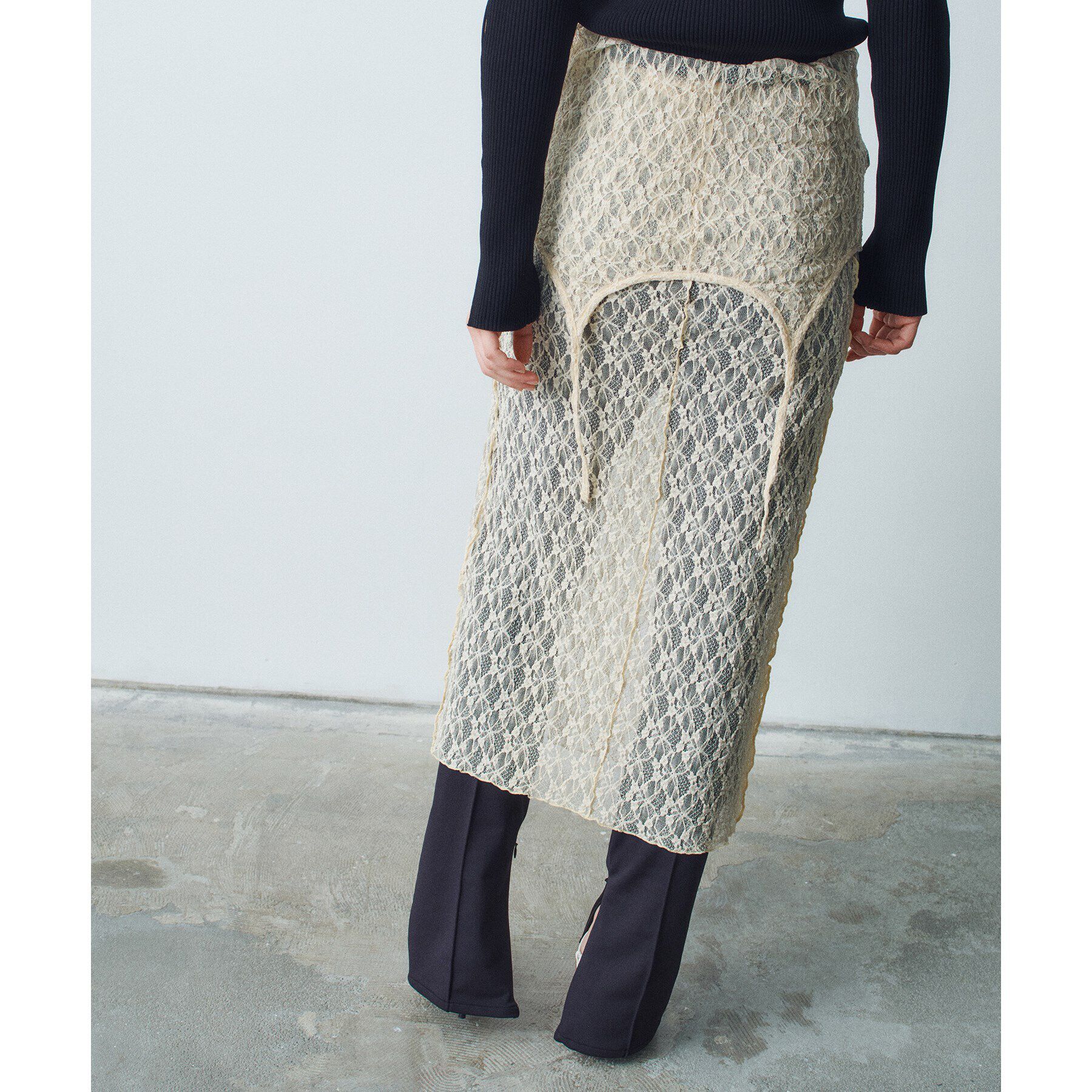 CODE A「stretch lace cami dress」|ワンピース|