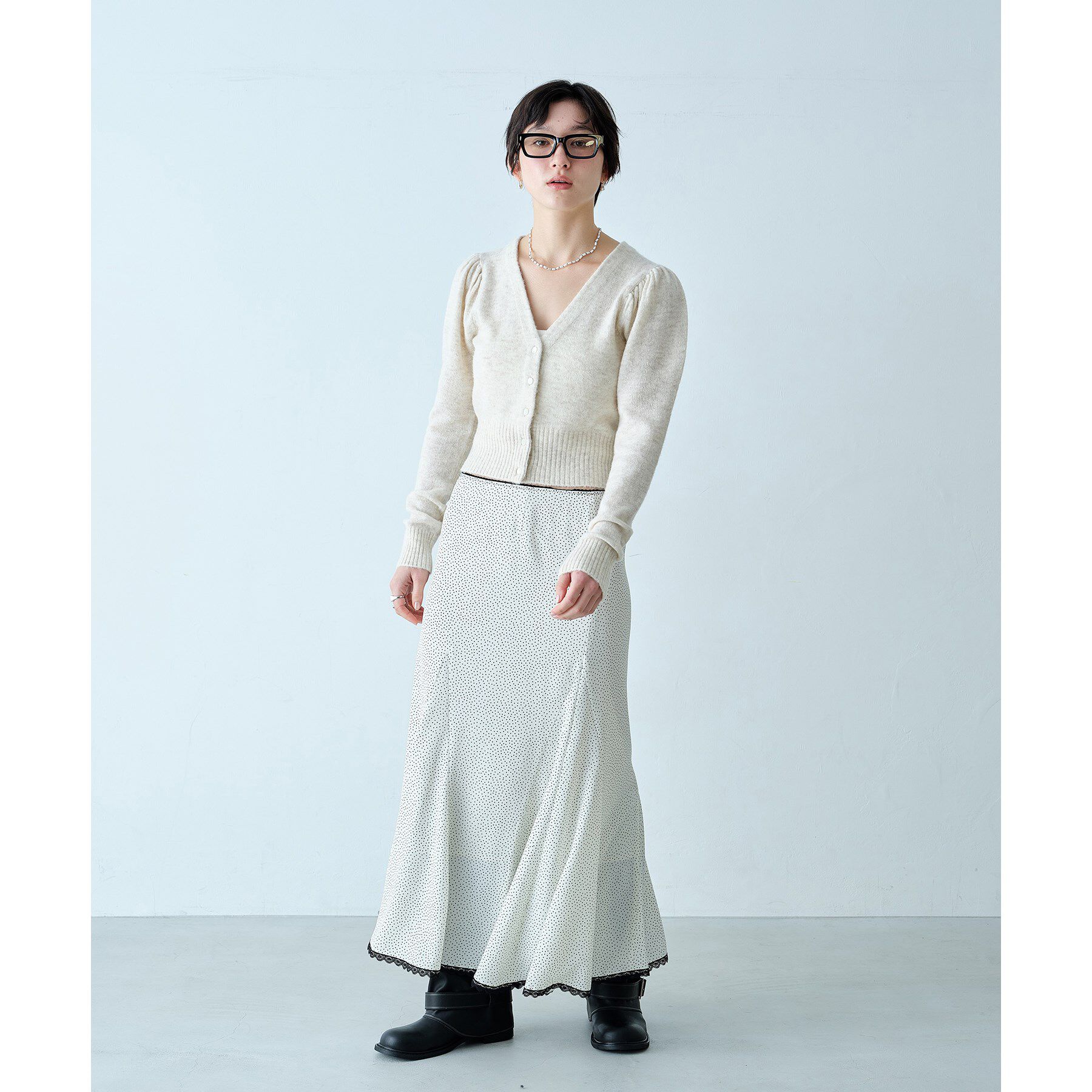 CODE A「M cloudy puff cardigan」|カーディガン|