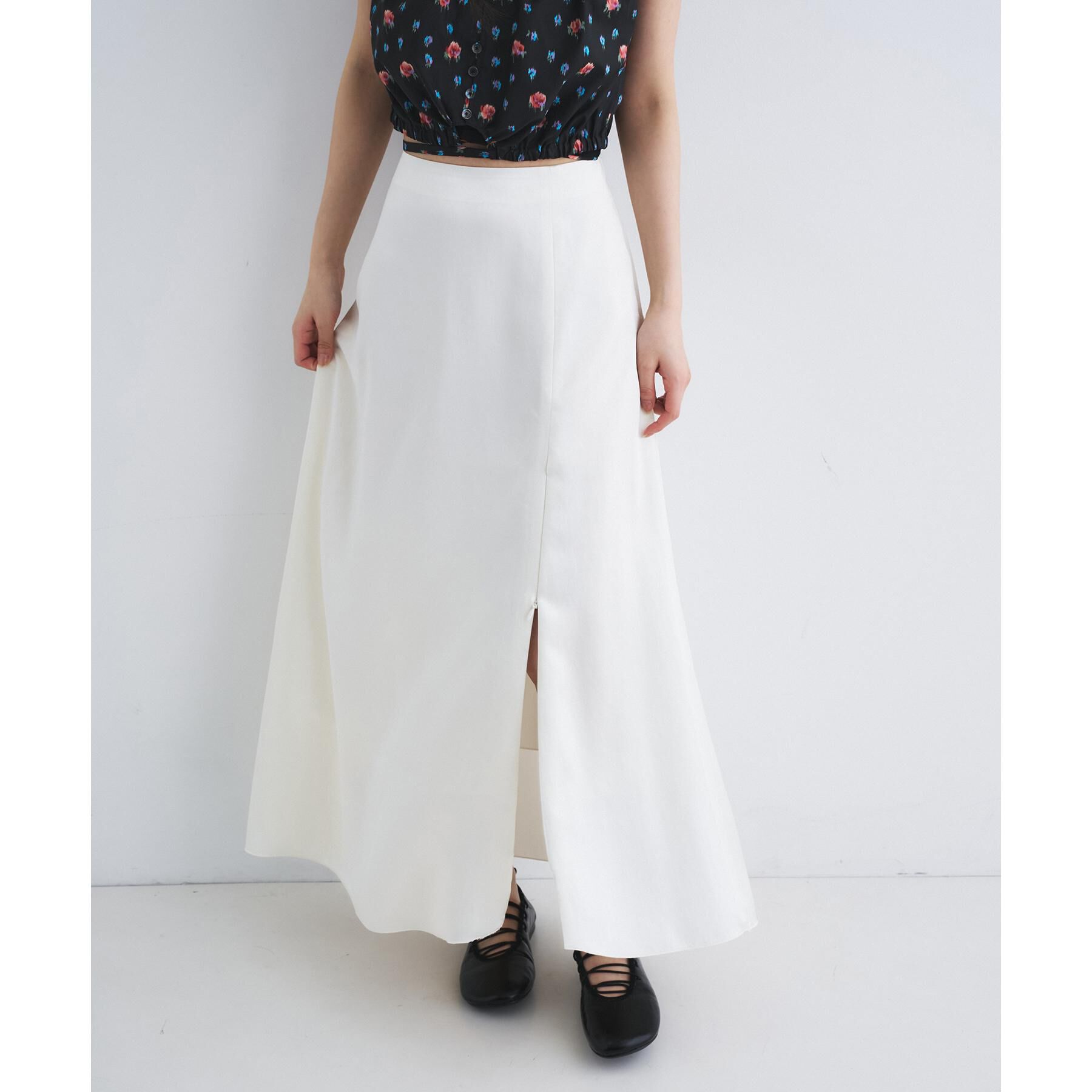 CODE A「satin slit flare skirt」|スカート|