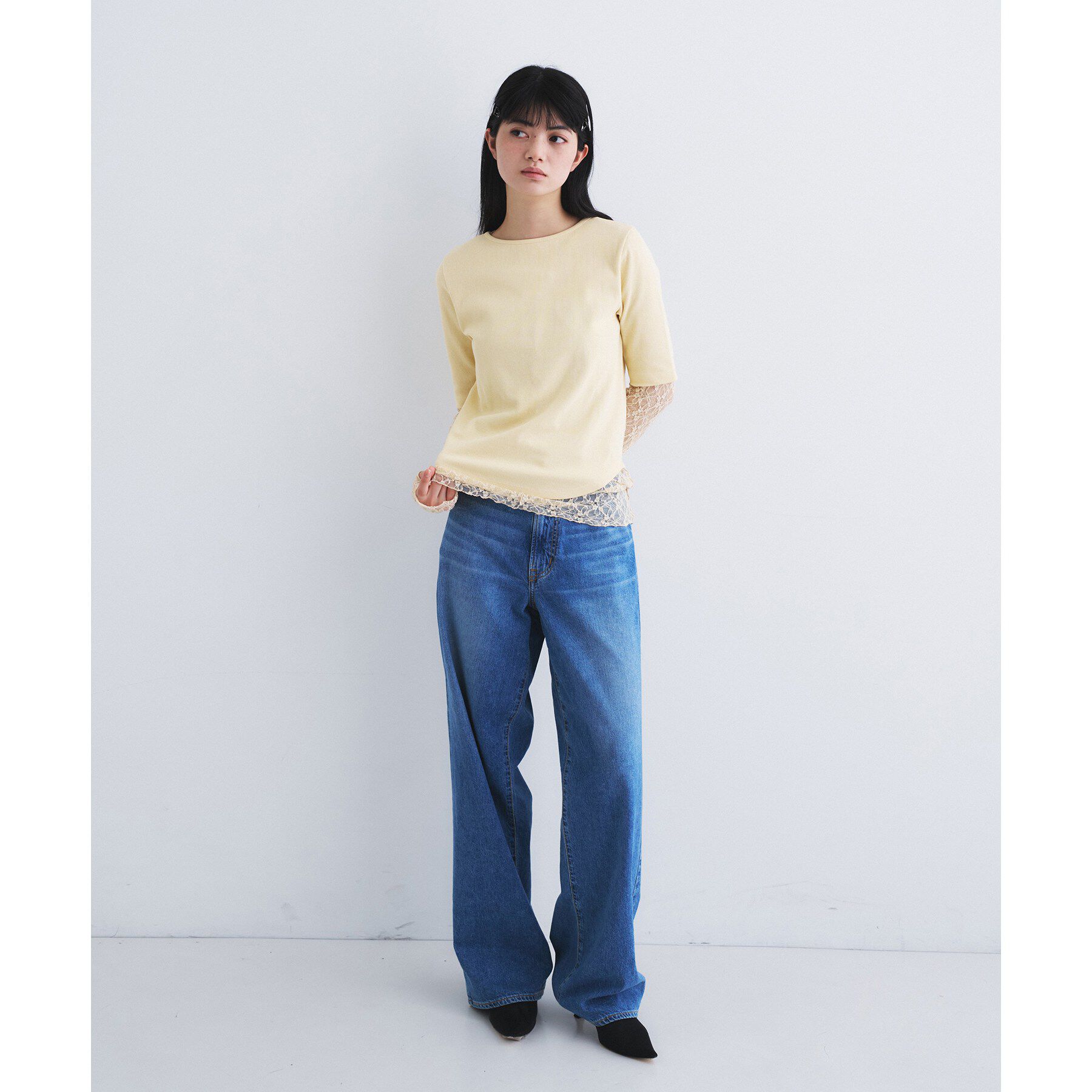 CODE A「rib jersey point neck tee」|Tシャツ・カットソー|