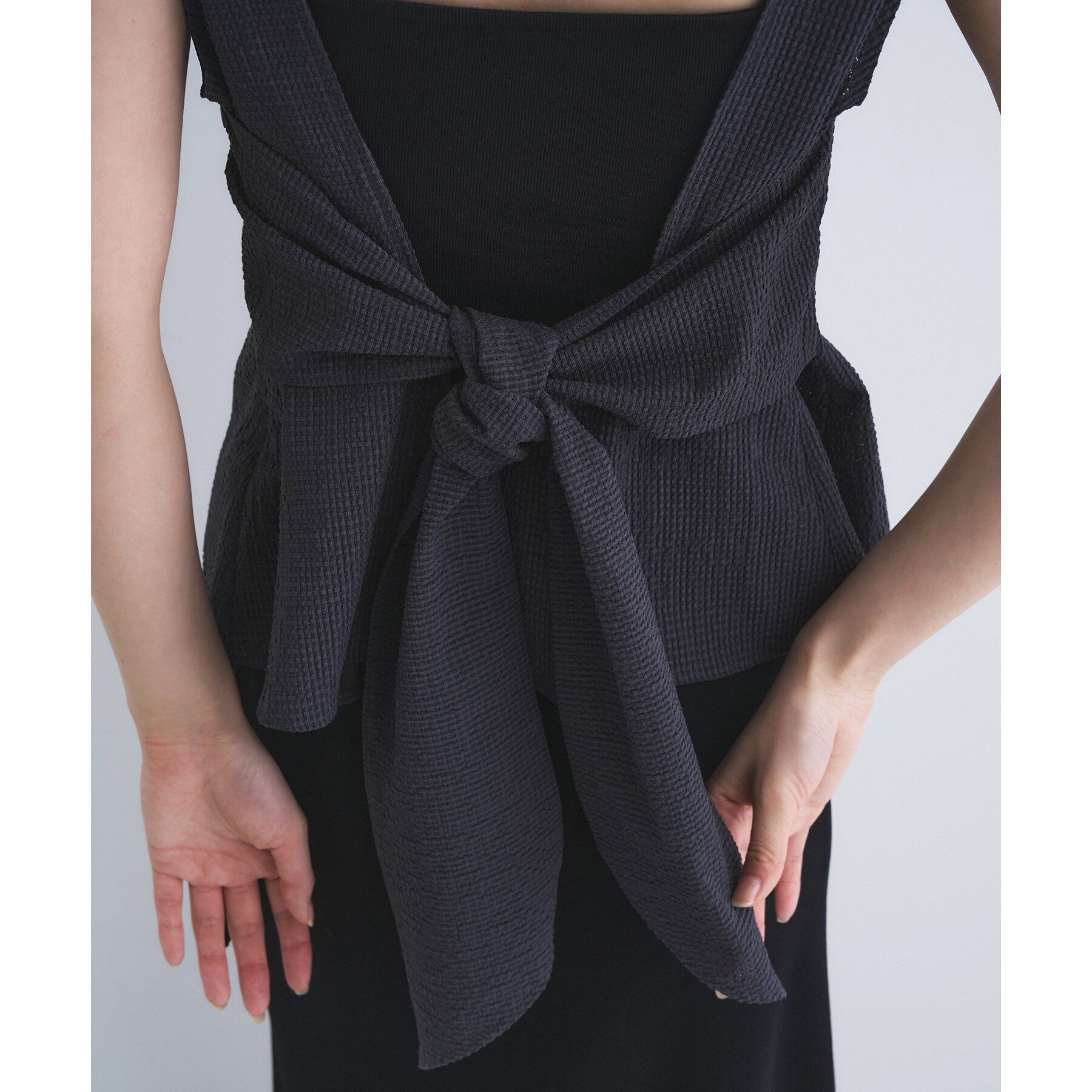 CODE A「back ribbon flare tops」|シャツ・ブラウス|