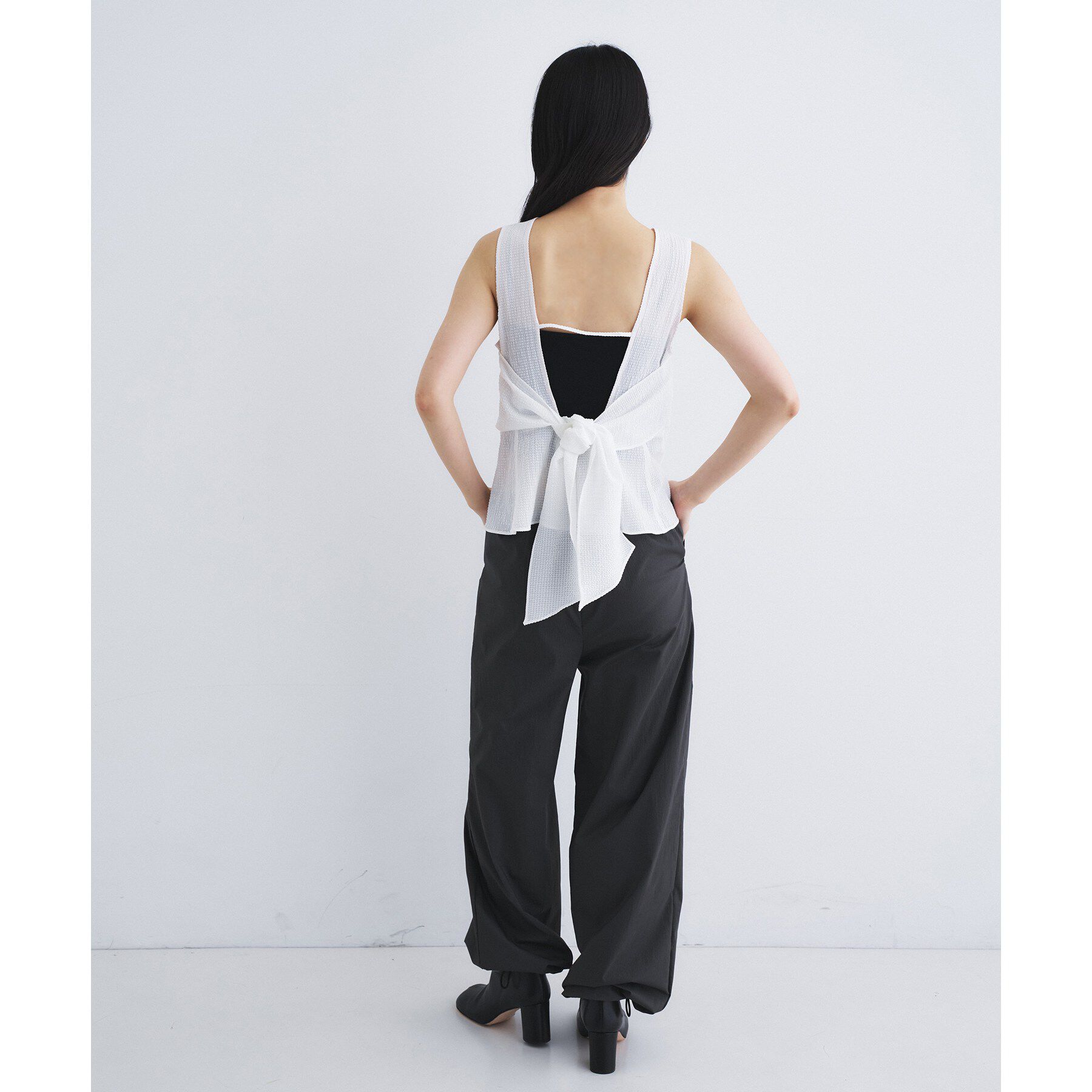 CODE A「back ribbon flare tops」|シャツ・ブラウス|