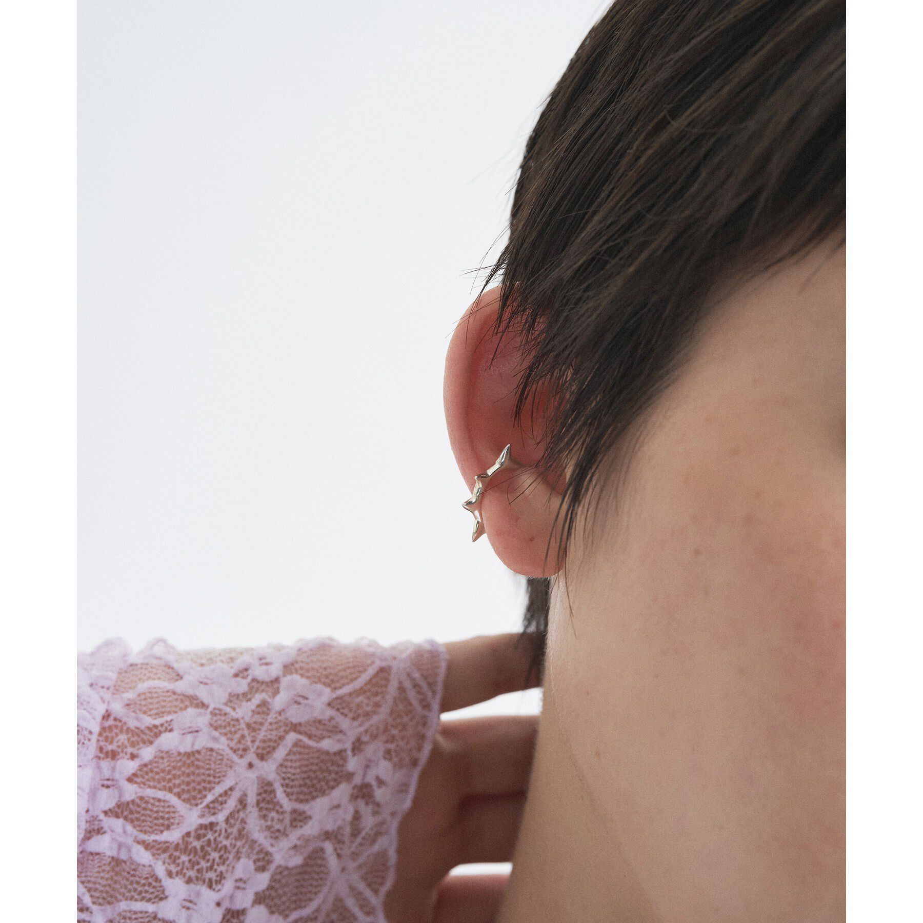 CODE A「soierie｜Raw edge earcuff」|イヤリング|シルバー(006)
