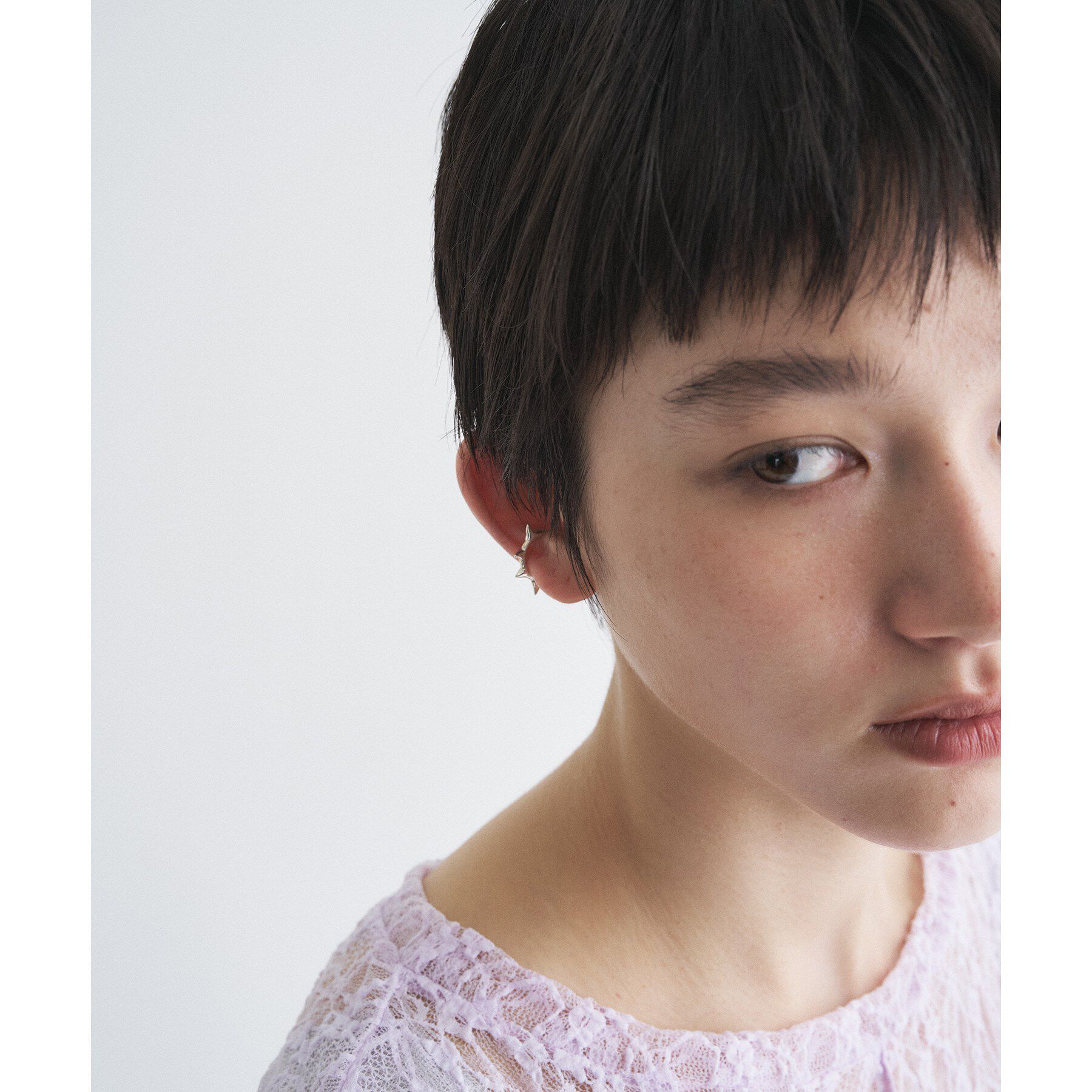 CODE A「soierie｜Raw edge earcuff」|イヤリング|