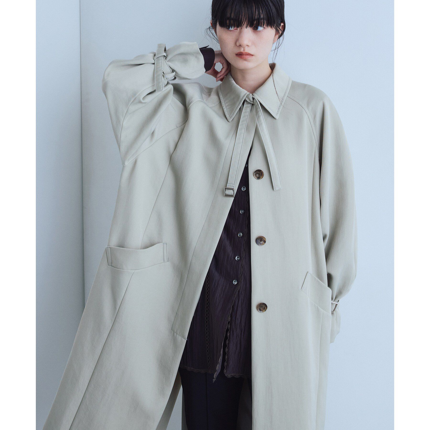 CODE A「light trench coat」|トレンチコート|ベージュ(052)