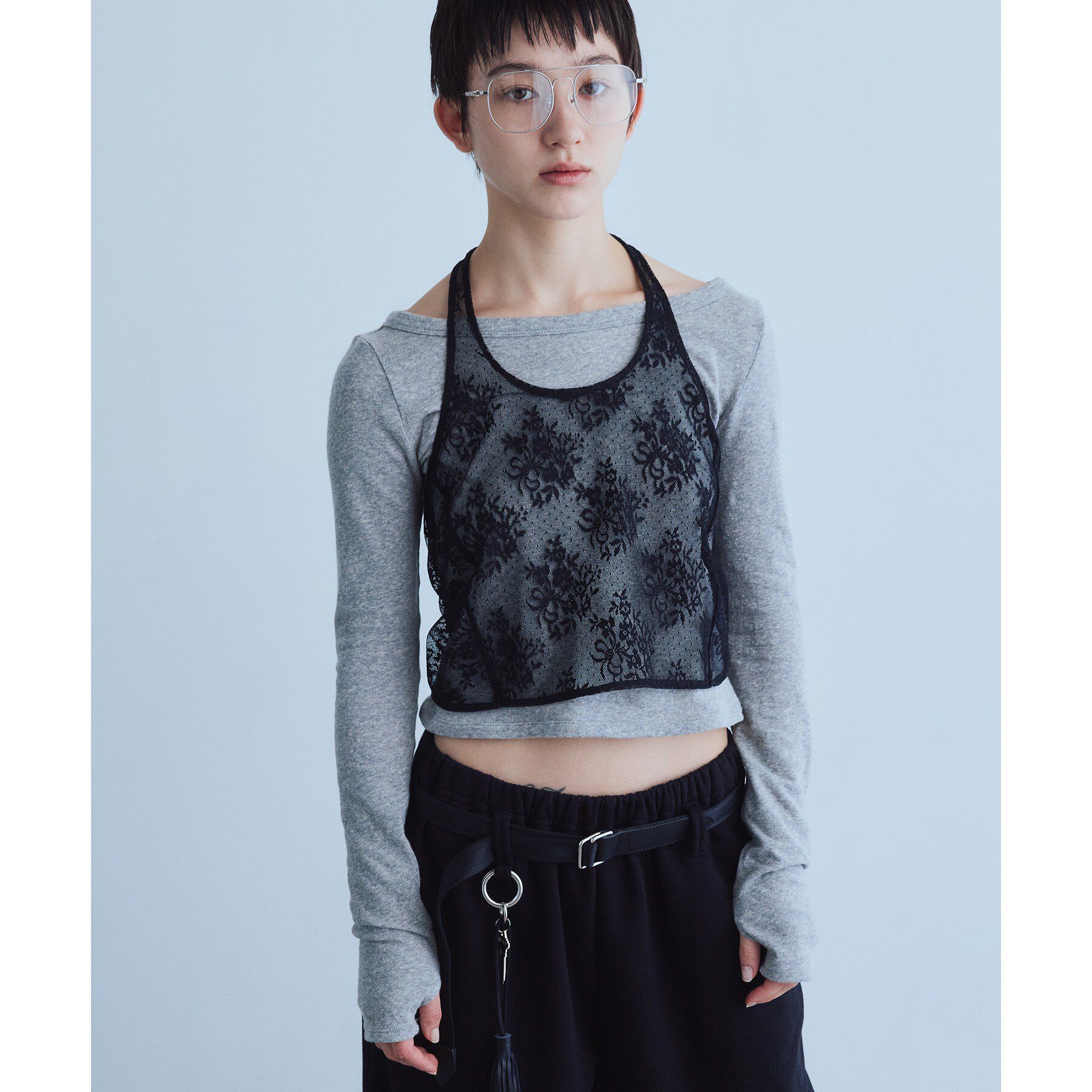 CODE A「UKI UKI＊CODE A｜layered jersey trio set」|その他|グレー(012)
