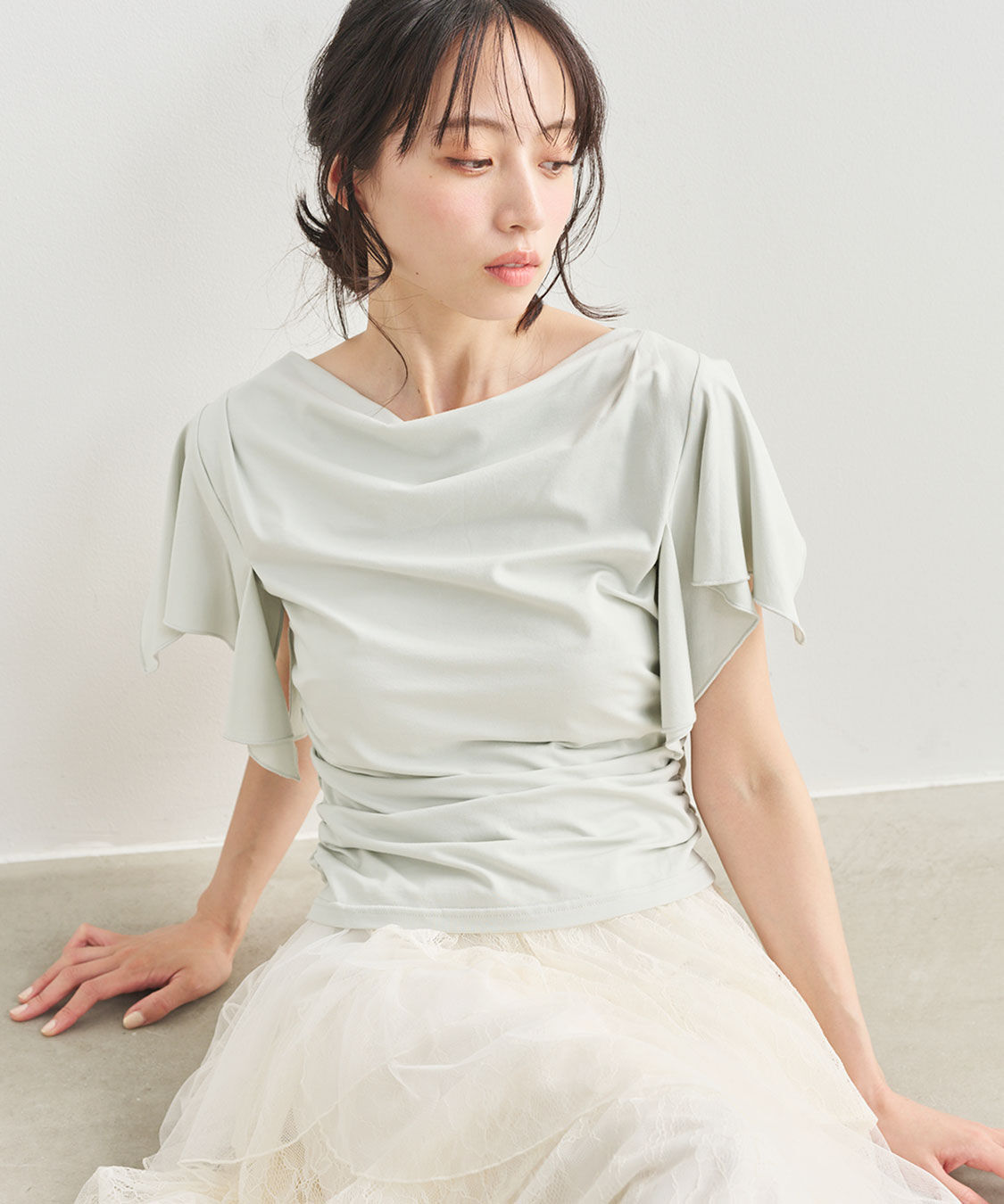 COCO DEAL「ハンカチーフスリーブトップス」|Tシャツ・カットソー|