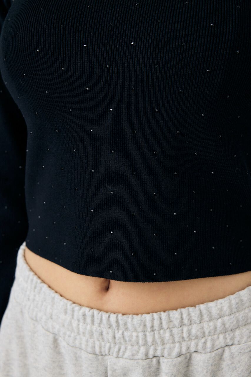 MOUSSY「RHINESTONE ニットトップス」|ニット・セーター|