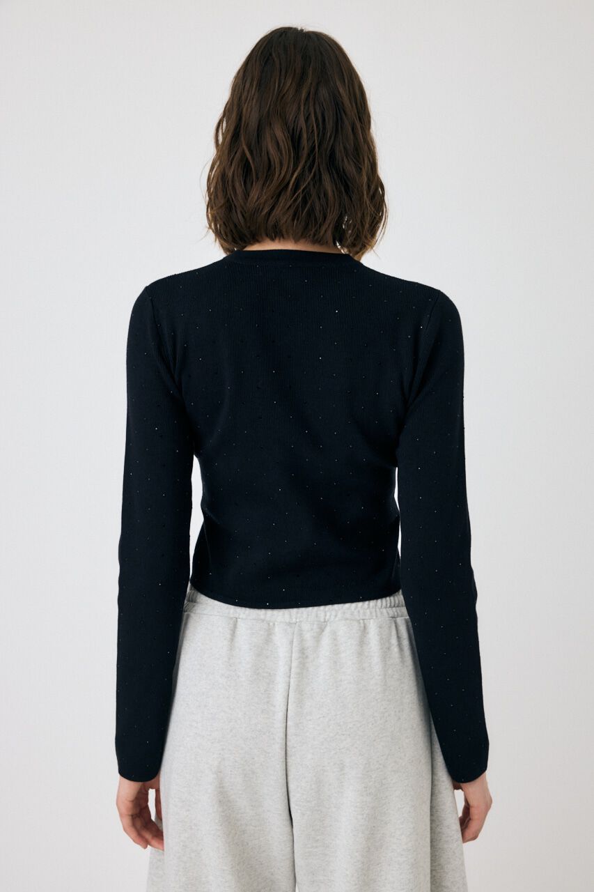 MOUSSY「RHINESTONE ニットトップス」|ニット・セーター|